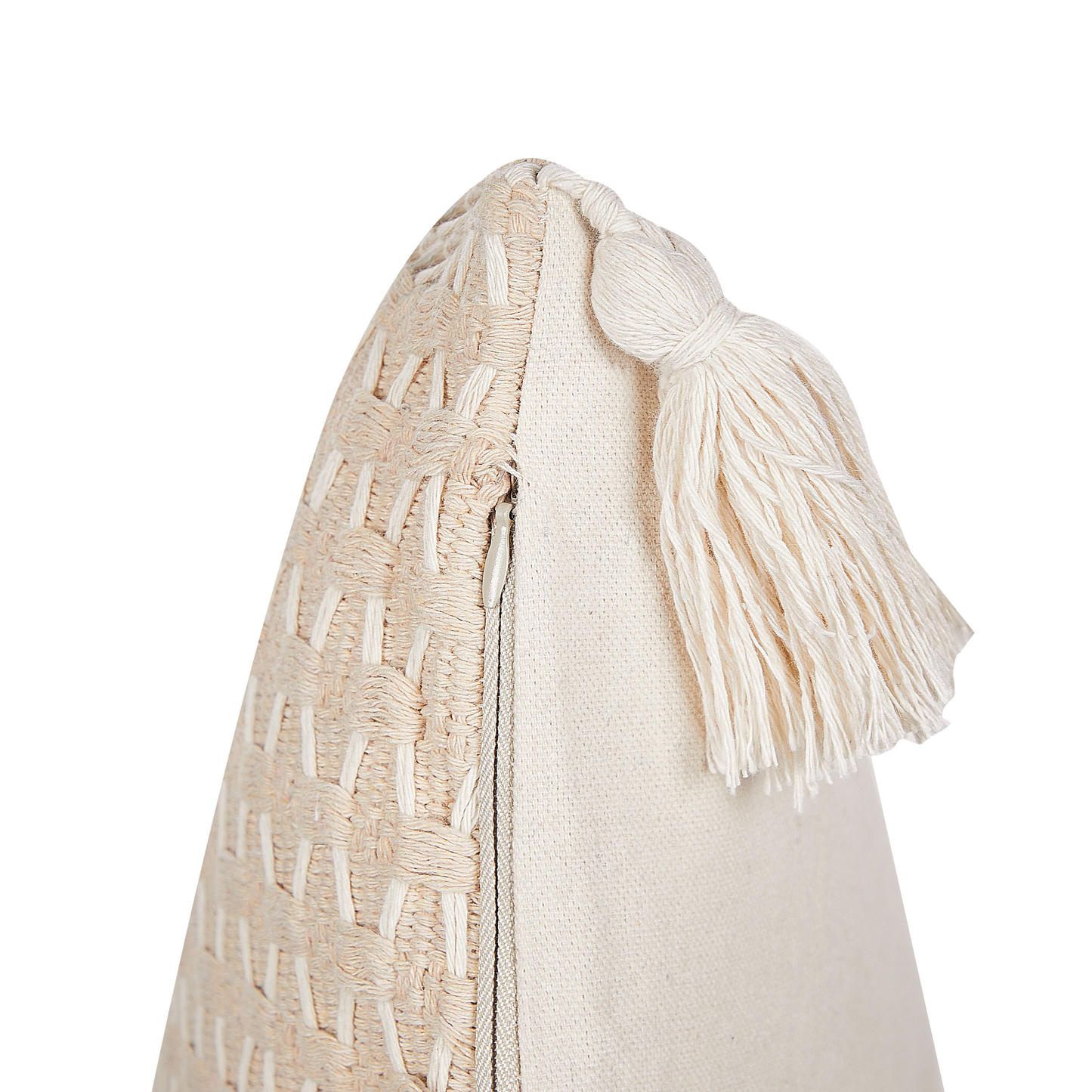 Dekokissen 2er Set HAKONE 45 x 25 cm Hellbeige Geometrisches Muster