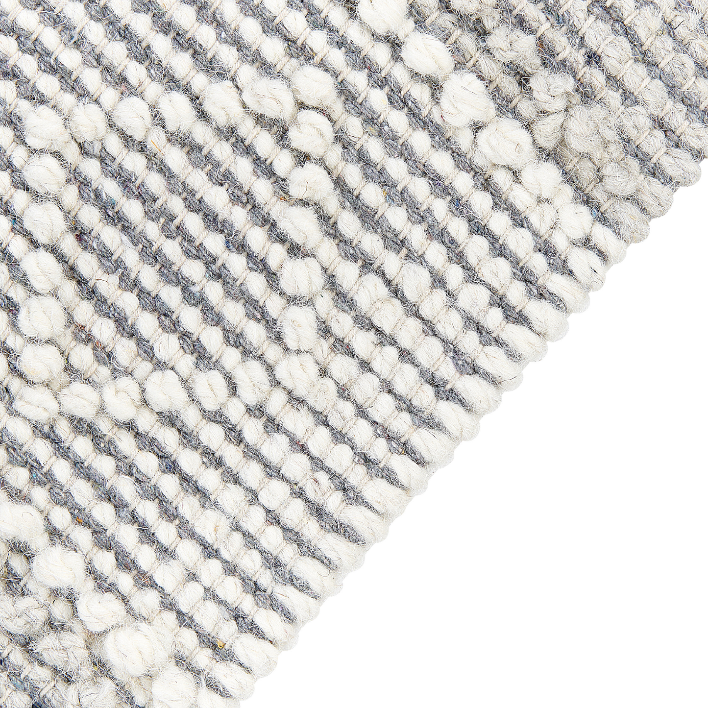 Teppich Wolle grau / weiss 160 x 230 cm Fransen Kurzflor TONYA