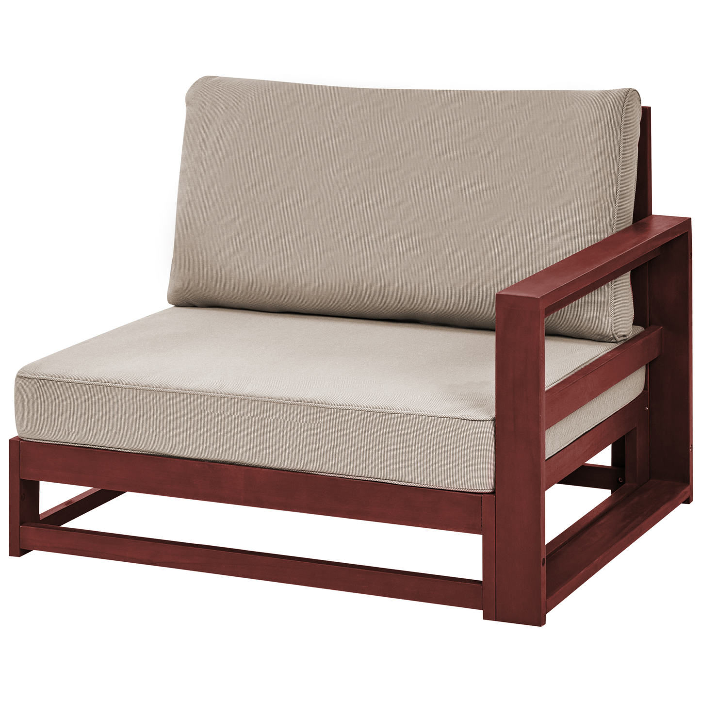 Lounge Set mit Tisch 5-Sitzer TIMOR modular Akazienholz Dunkelrot