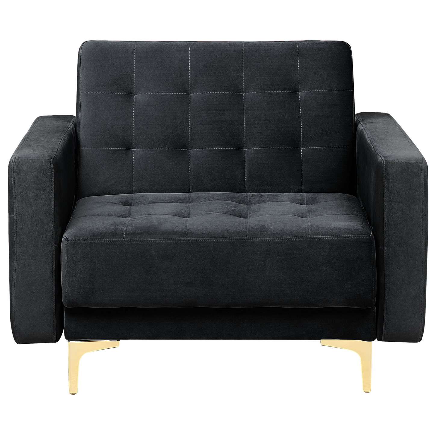 Sofa Set Samtstoff schwarz 5-Sitzer ABERDEEN