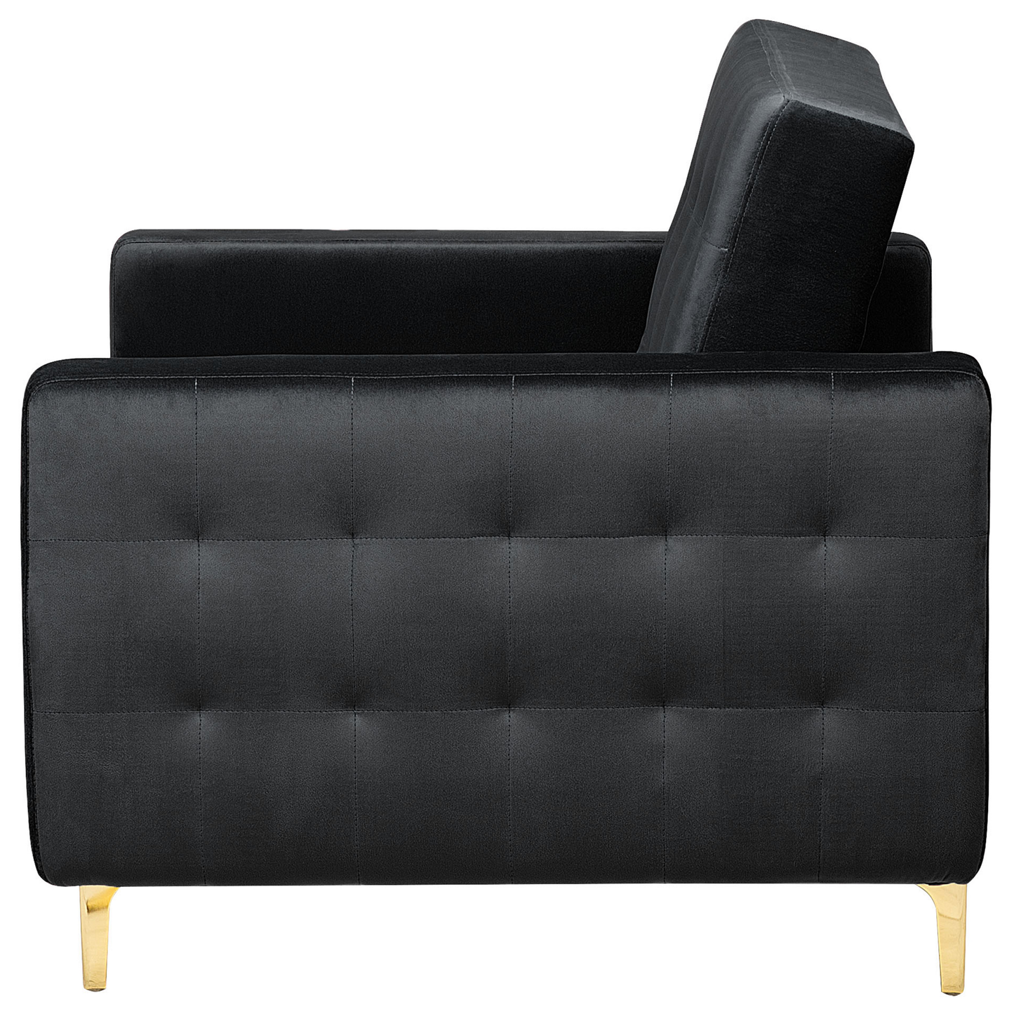 Sofa Set Samtstoff schwarz 5-Sitzer ABERDEEN