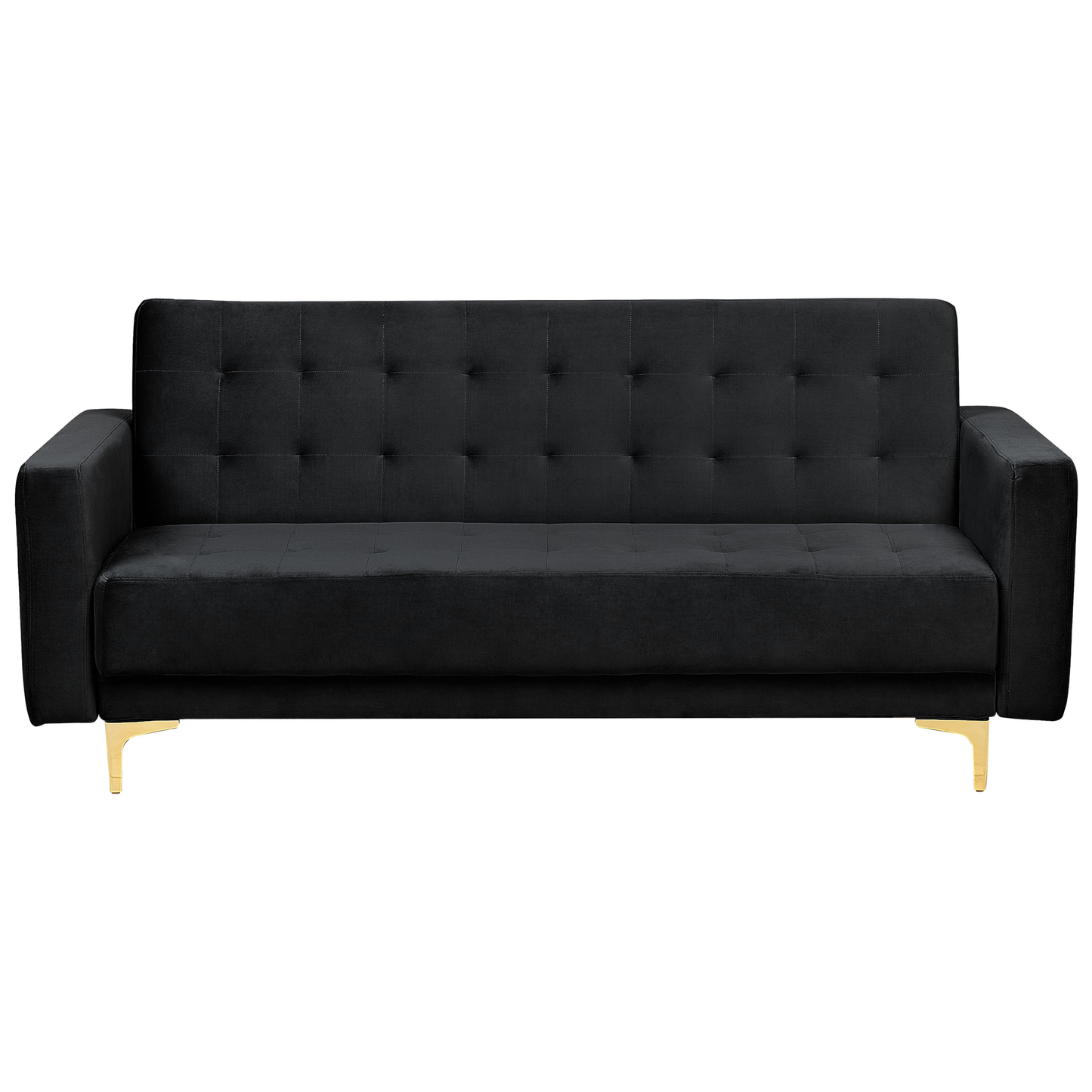 Sofa Set Samtstoff schwarz 5-Sitzer ABERDEEN