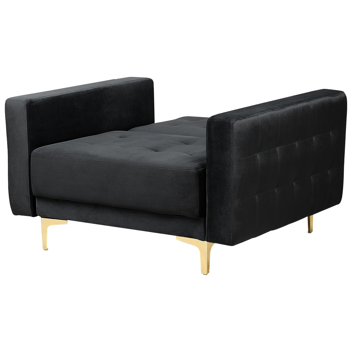 Sofa Set Samtstoff schwarz 5-Sitzer ABERDEEN