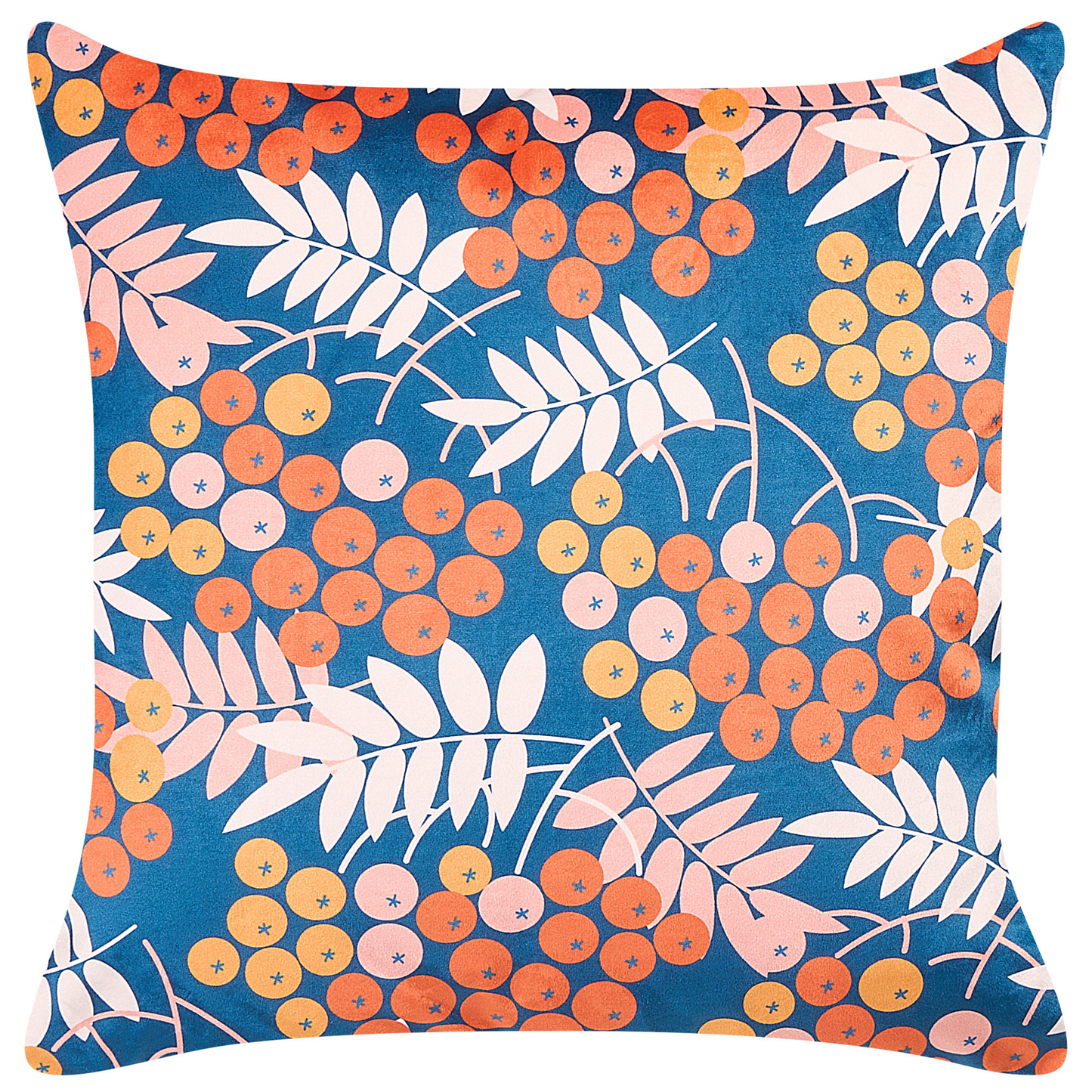 Dekokissen 2er Set SUMAC Samtstoff 45 x 45 cm Bunt Pflanzenmuster