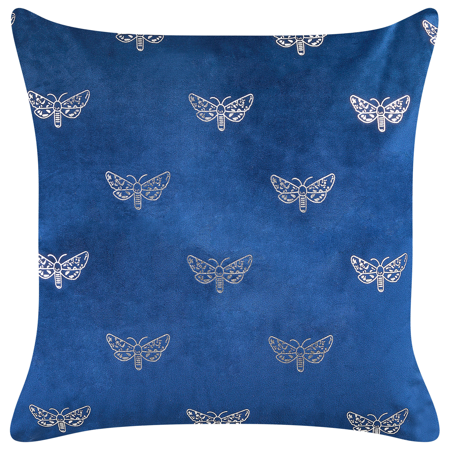 Dekokissen 2er Set YUZURI Samtstoff 45 x 45 cm Marineblau Tiermuster