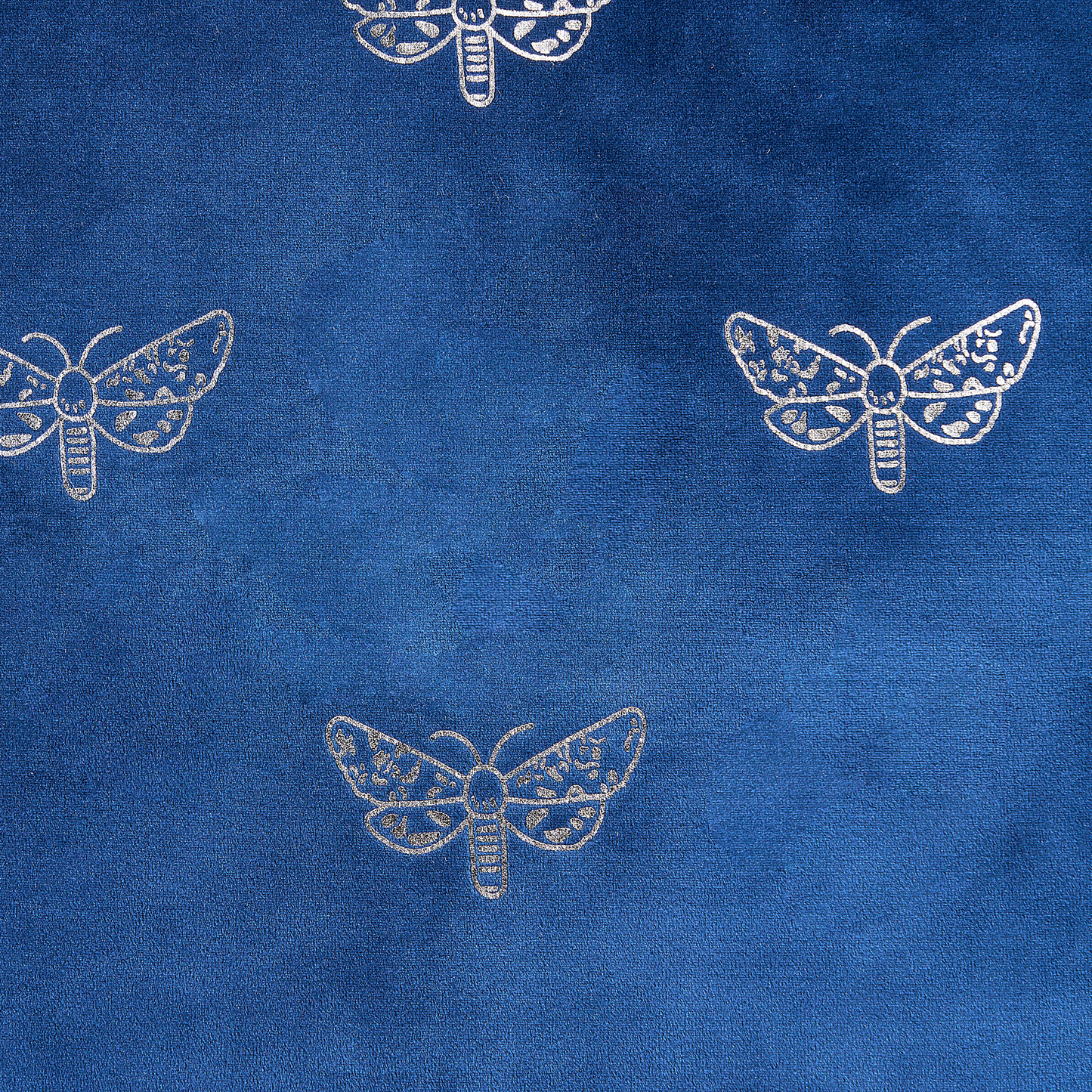 Dekokissen 2er Set YUZURI Samtstoff 45 x 45 cm Marineblau Tiermuster