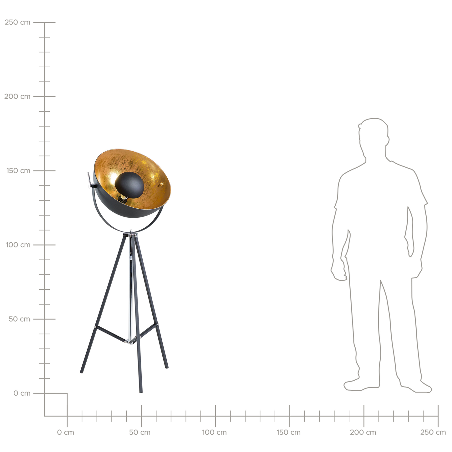 Stehlampe THAMES Metall Gold