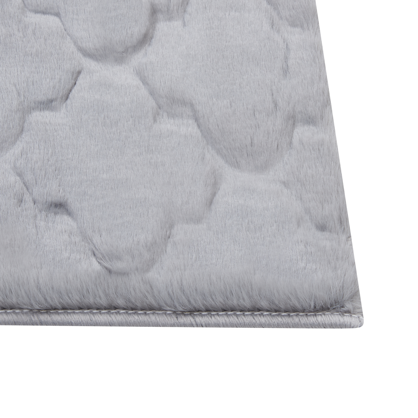 Kunstfellteppich Kaninchen grau 80 x 150 cm Shaggy GHARO