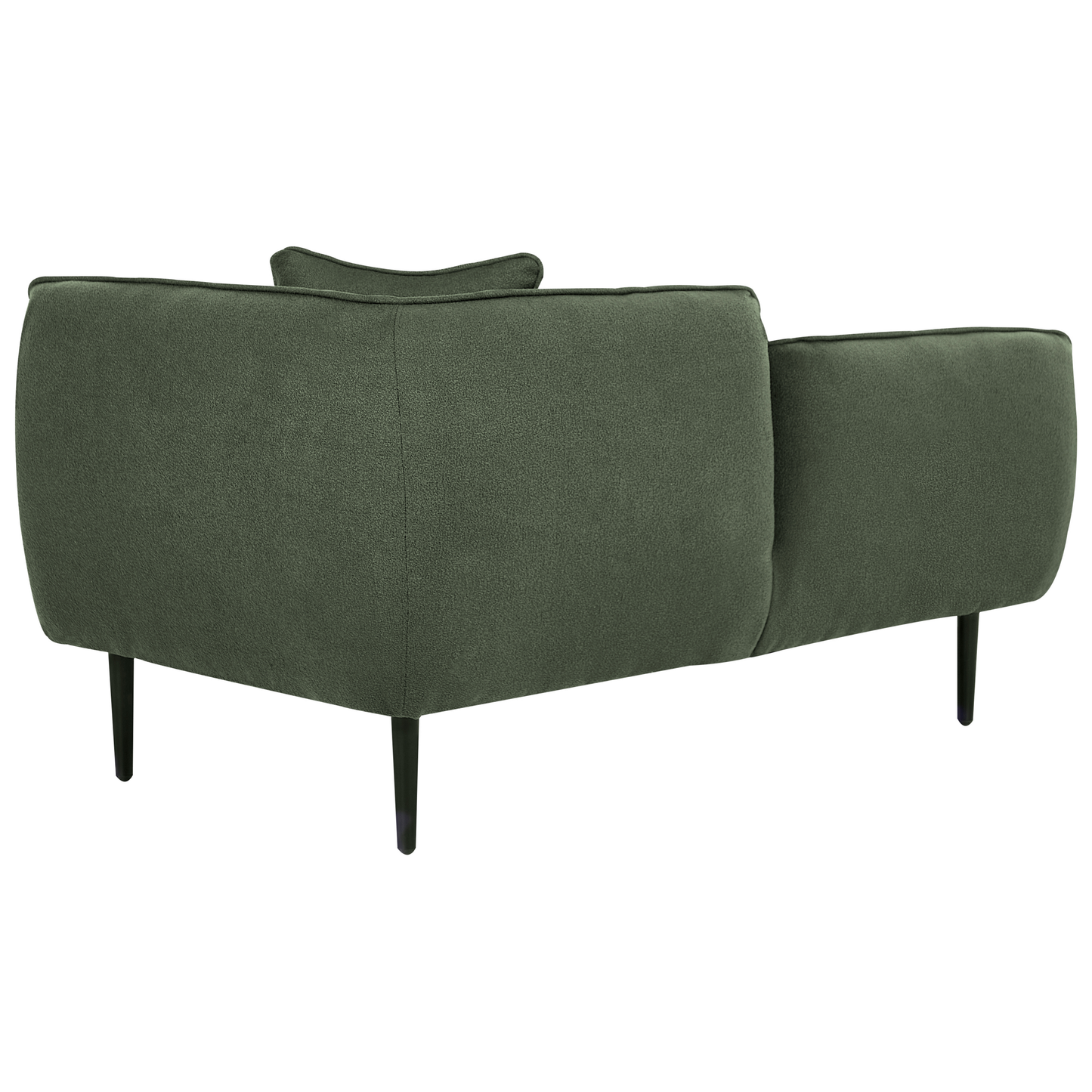 Chaiselongue Bouclé dunkelgrün rechtsseitig CHEVANNES