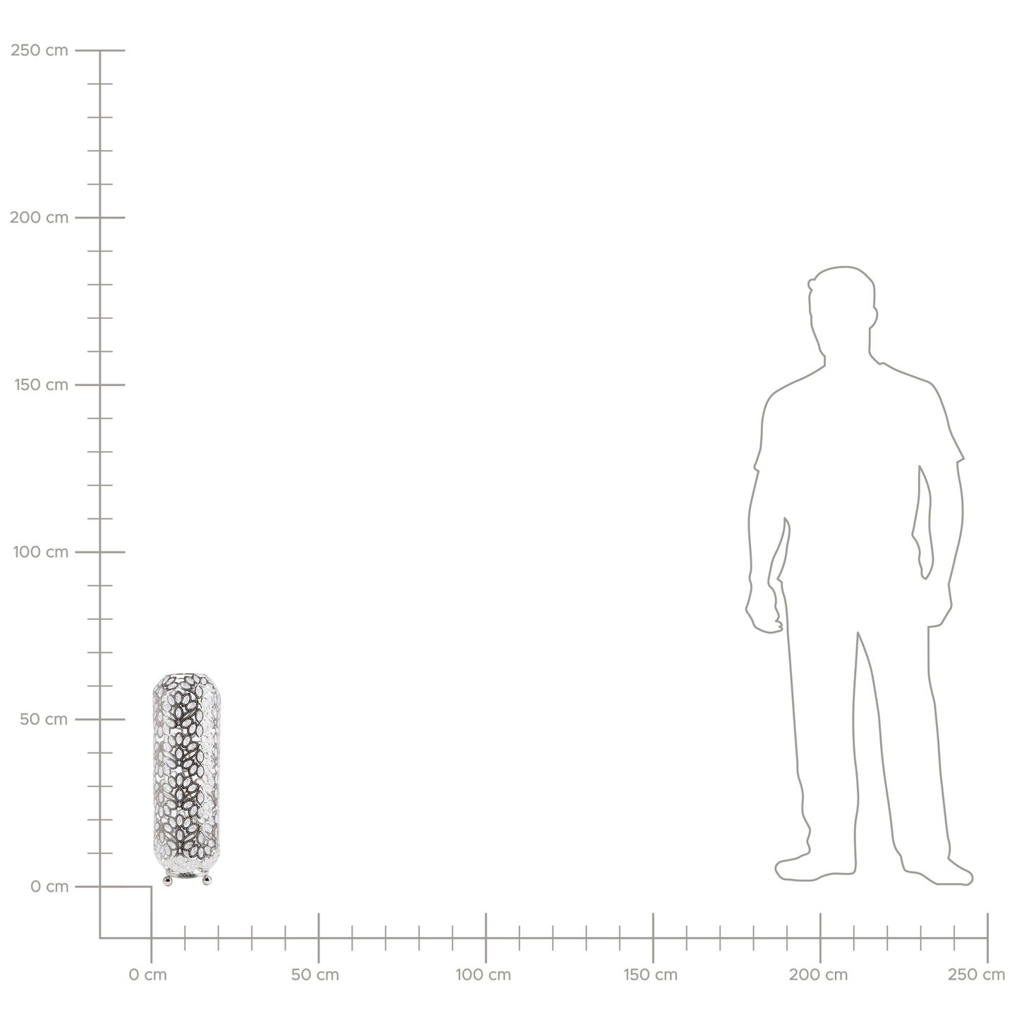 Stehlampe Nickel 62 cm Laternenform VOLTA