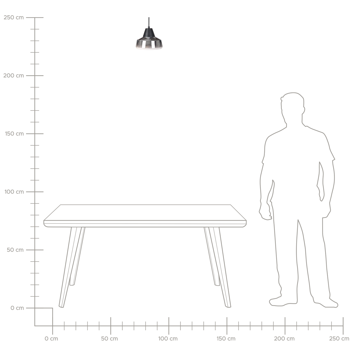 Hängelampe TALPARO Glas Silber