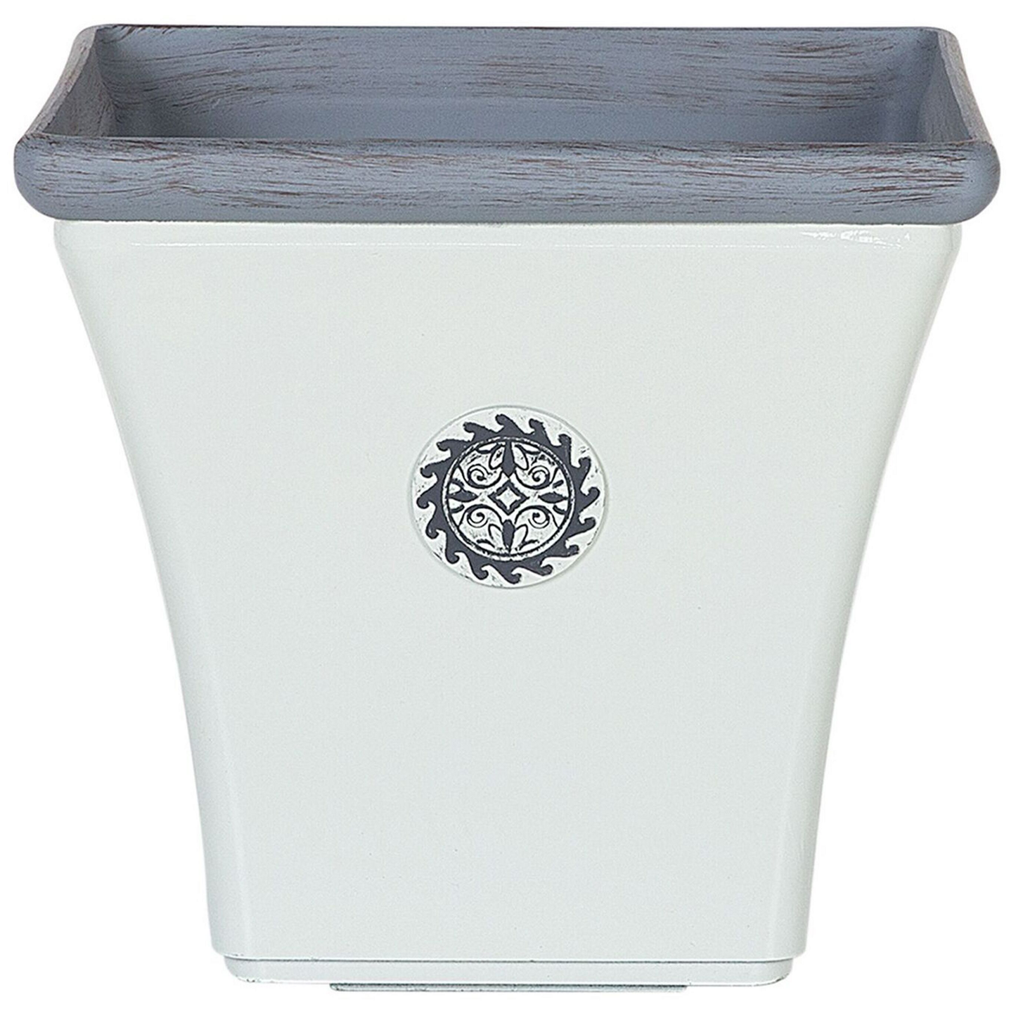 Set mit 2 Blumentöpfen ELATEIA Stein 43 cm Weiss
