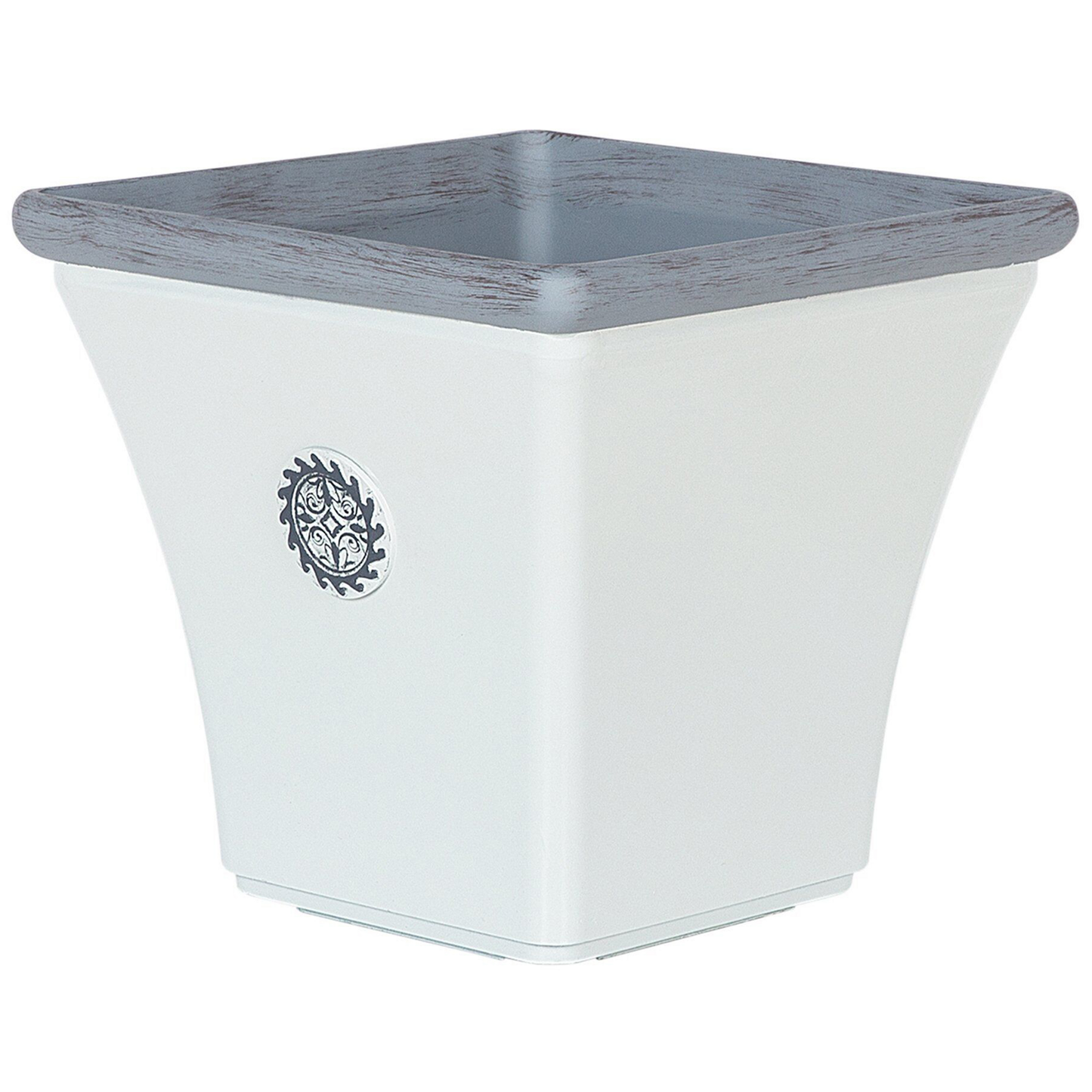Set mit 2 Blumentöpfen ELATEIA Stein 43 cm Weiss