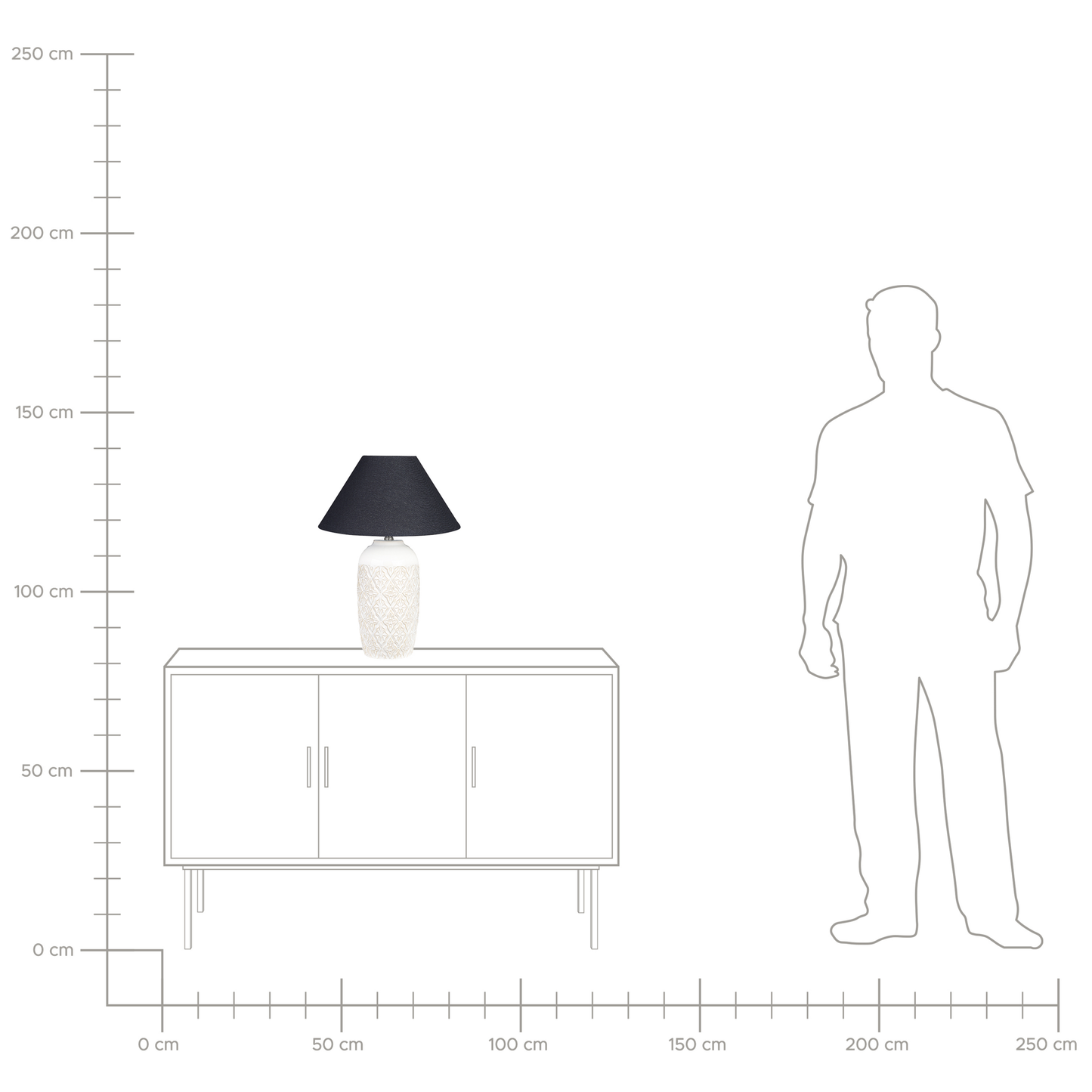 Tischleuchte TELIRE Keramik Beige