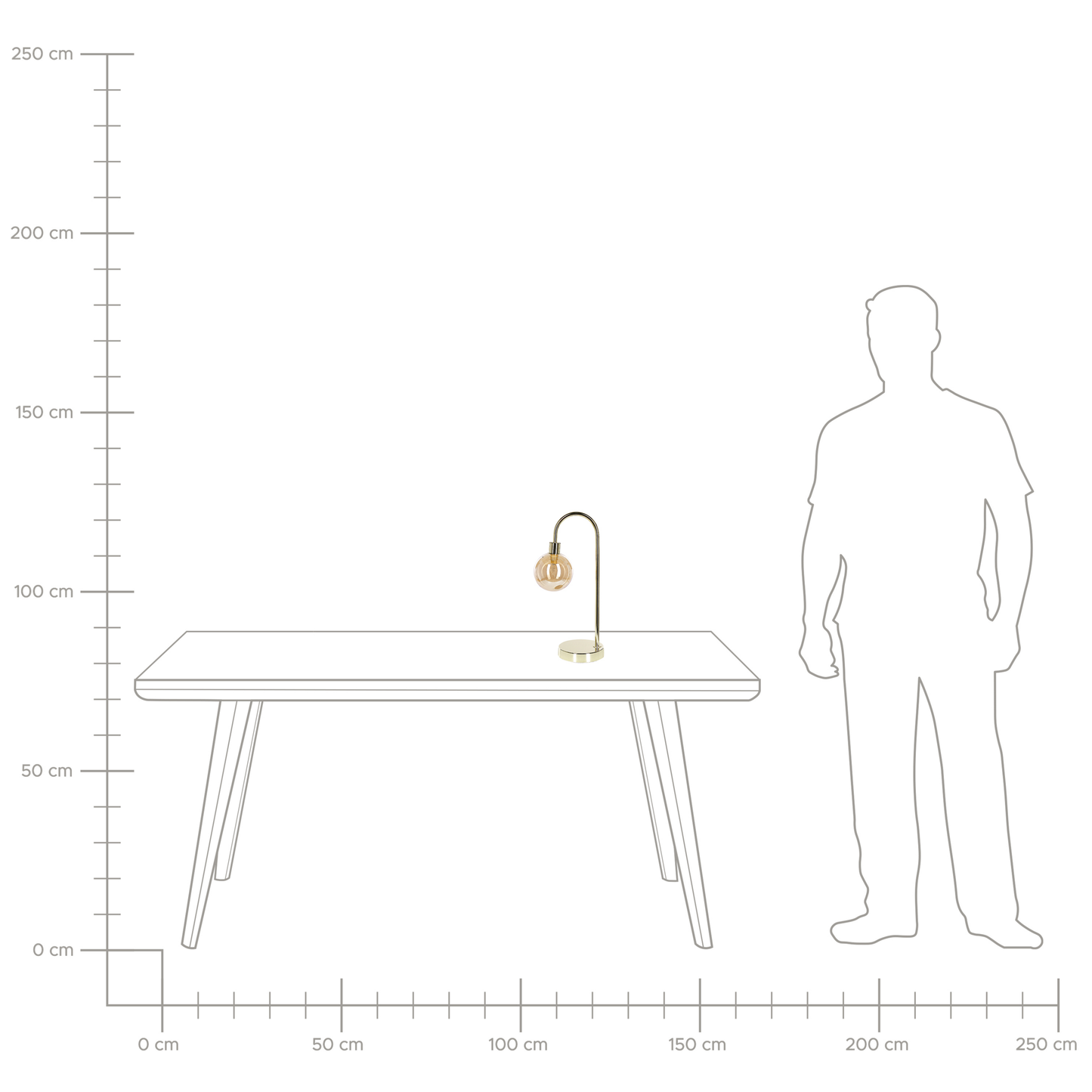 Tischleuchte RAMIS Metall Gold