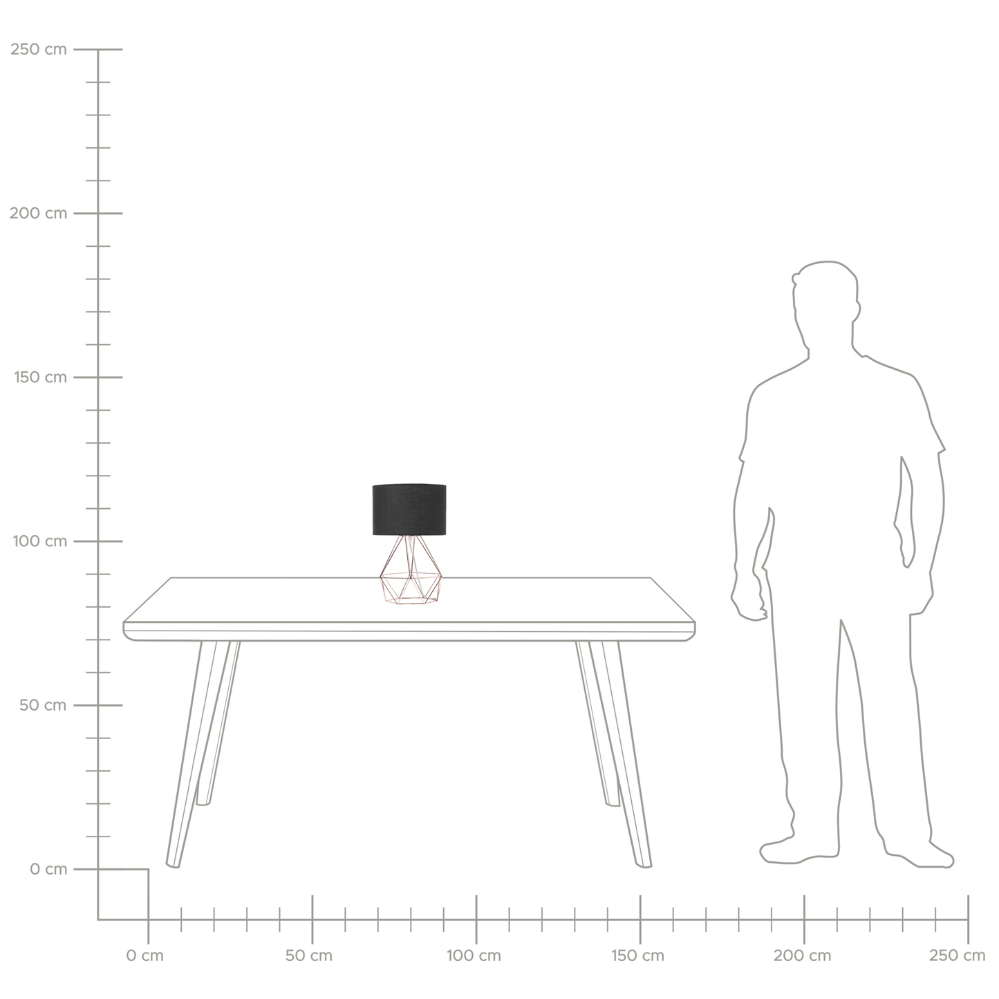 Tischleuchte MARONI Metall Kupfer