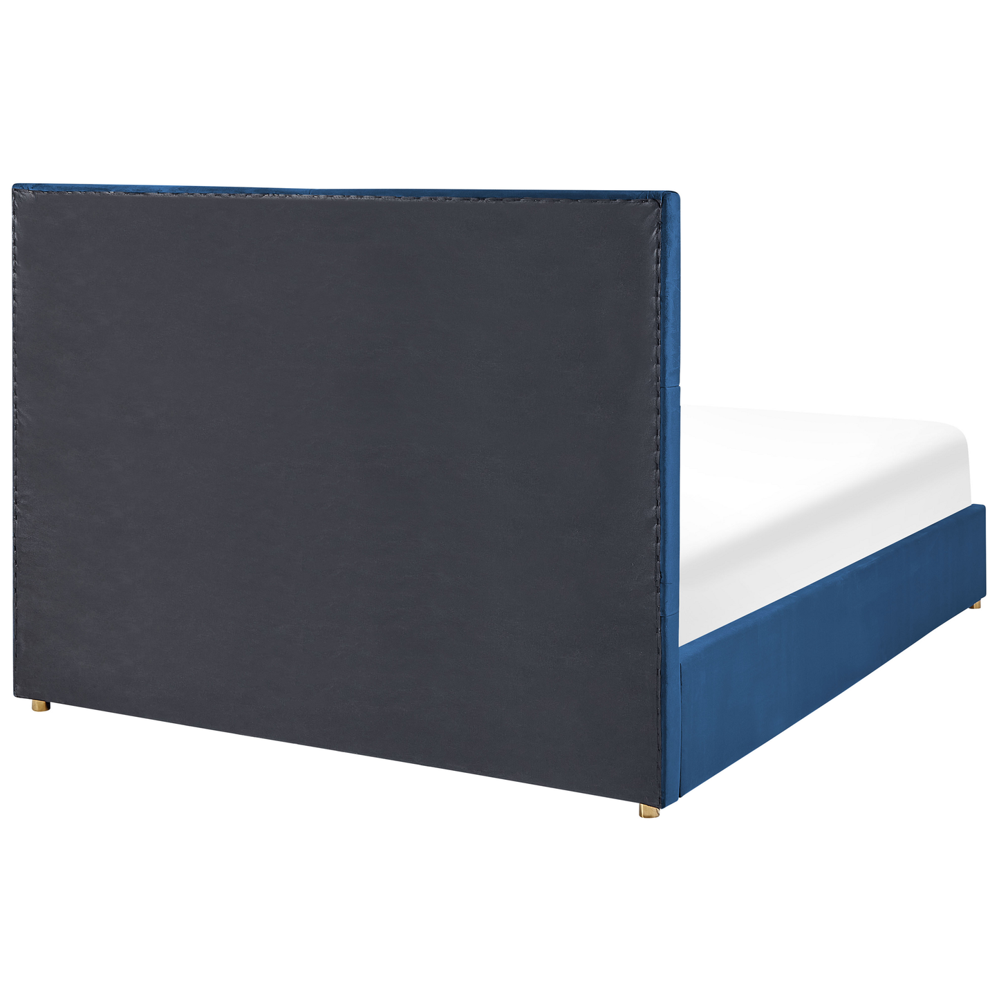 Bett mit Stauraum Samtstoff VERNOYES 180 x 200 cm Marineblau
