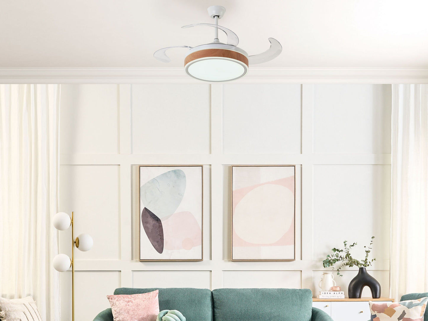 Deckenventilator mit Licht FREMONT mit Fernbedienung Weiss