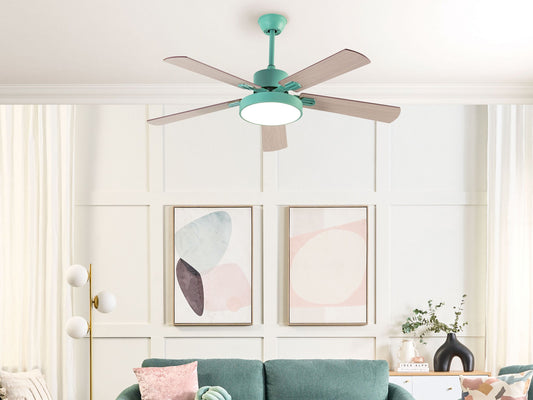 Deckenventilator mit Licht HOBBLE mit Fernbedienung Mintgrün