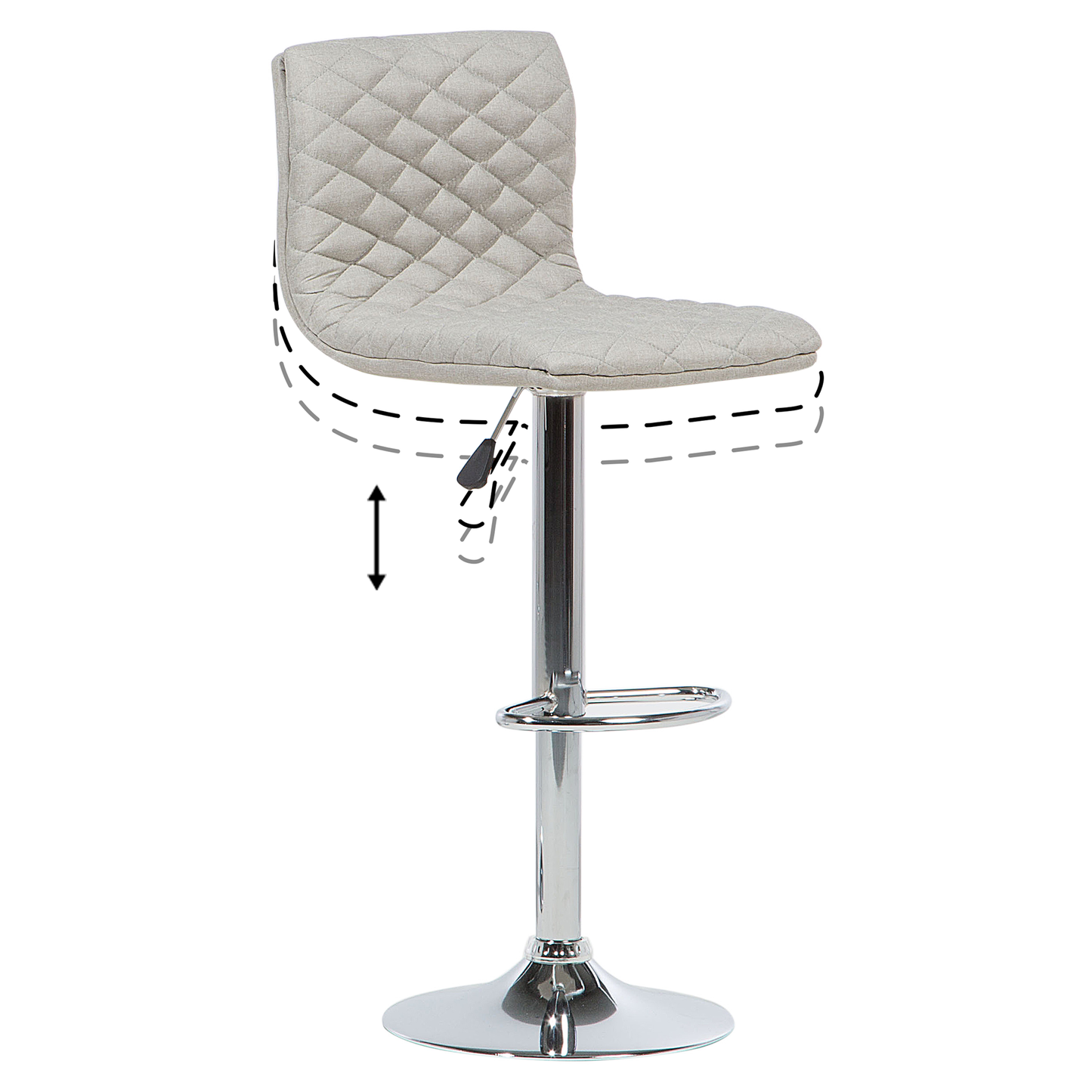 Barhocker 2er Set Helles Beige ORLANDO