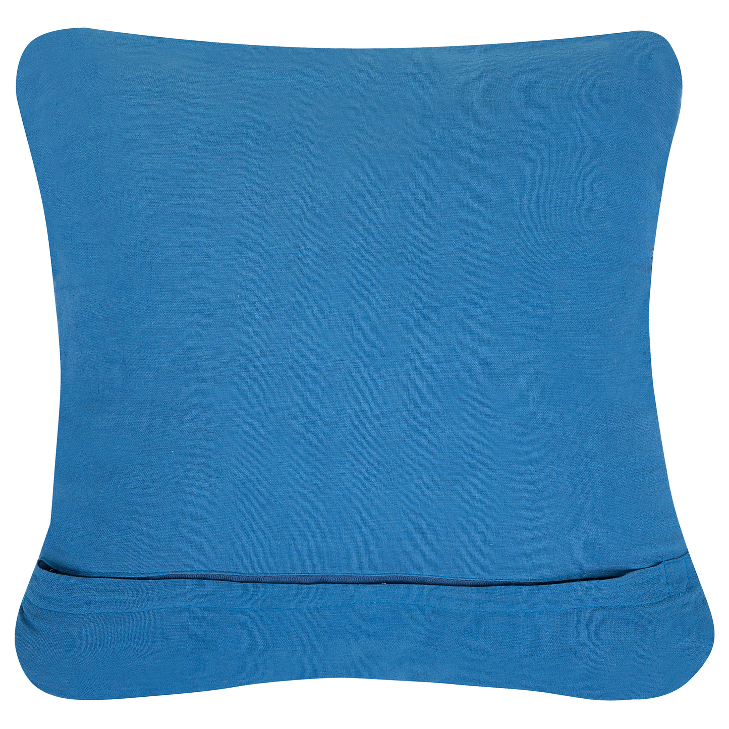 Dekokissen Baumwolle blau Makramee 45 x 45 cm KARATAS