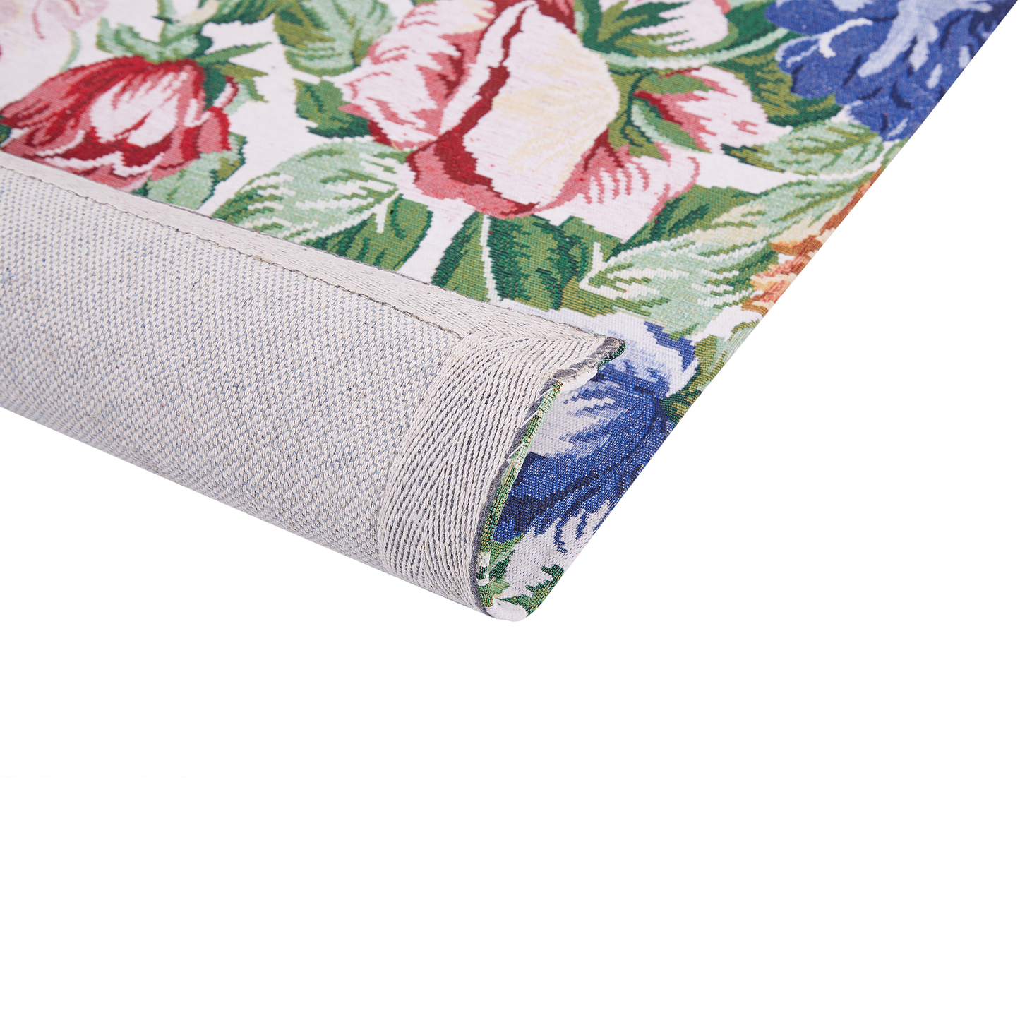 Teppich Baumwolle mehrfarbig 200 x 300 cm Blumenmuster Kurzflor FARWAN