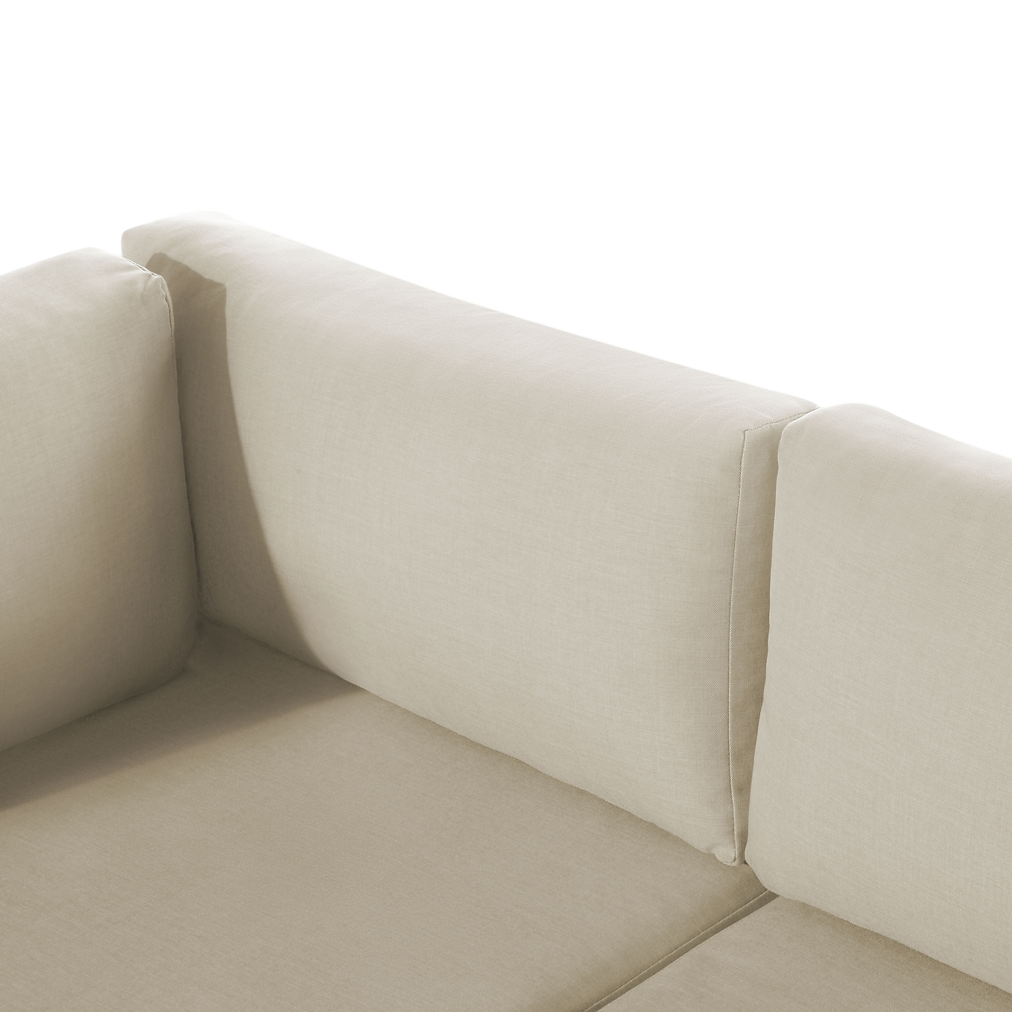 Garten Ecksofa mit Tisch 5-Sitzer MESSINA linksseitig Metall Beige