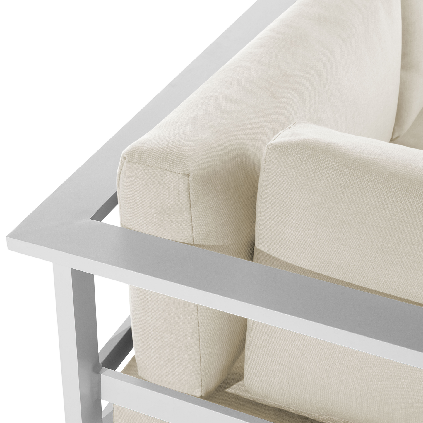 Garten Ecksofa mit Tisch 5-Sitzer MESSINA linksseitig Metall Beige