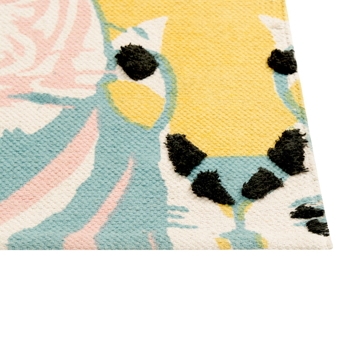 Kinderteppich Baumwolle mehrfarbig 80 x 150 cm Tiermotiv TUTUT