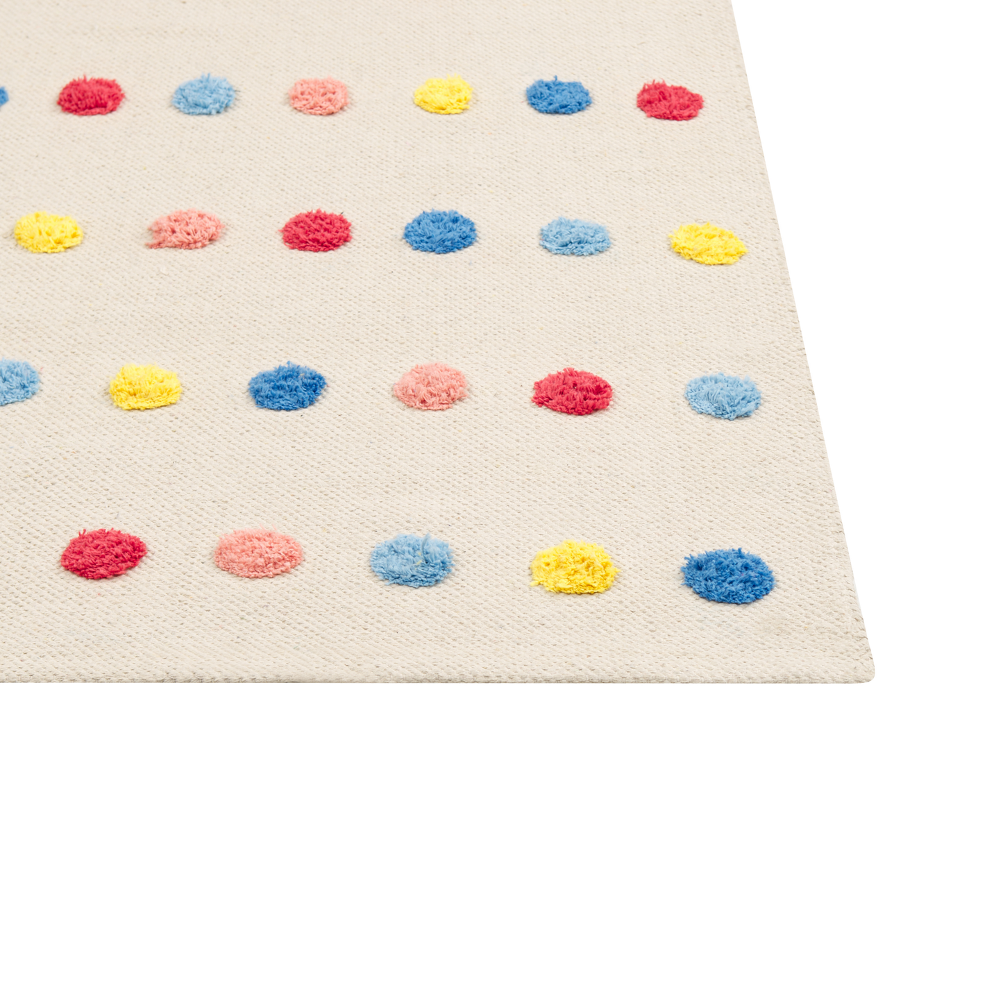 Kinderteppich Baumwolle mehrfarbig 80 x 150 cm Punkte LELES