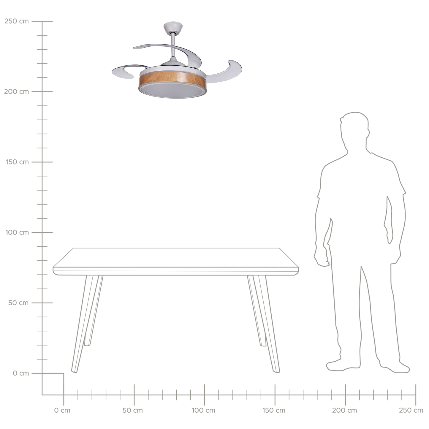 Deckenventilator mit Licht FREMONT mit Fernbedienung Weiss