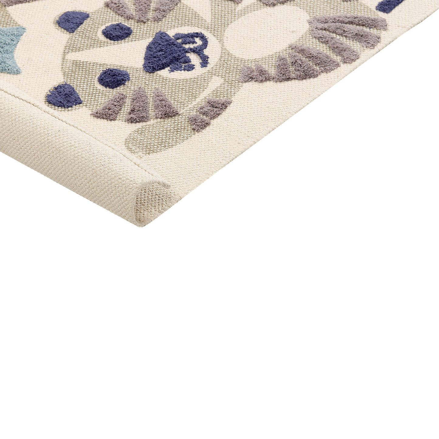 Kinderteppich Baumwolle beige 80 x 150 cm Tiermuster SINGKIL