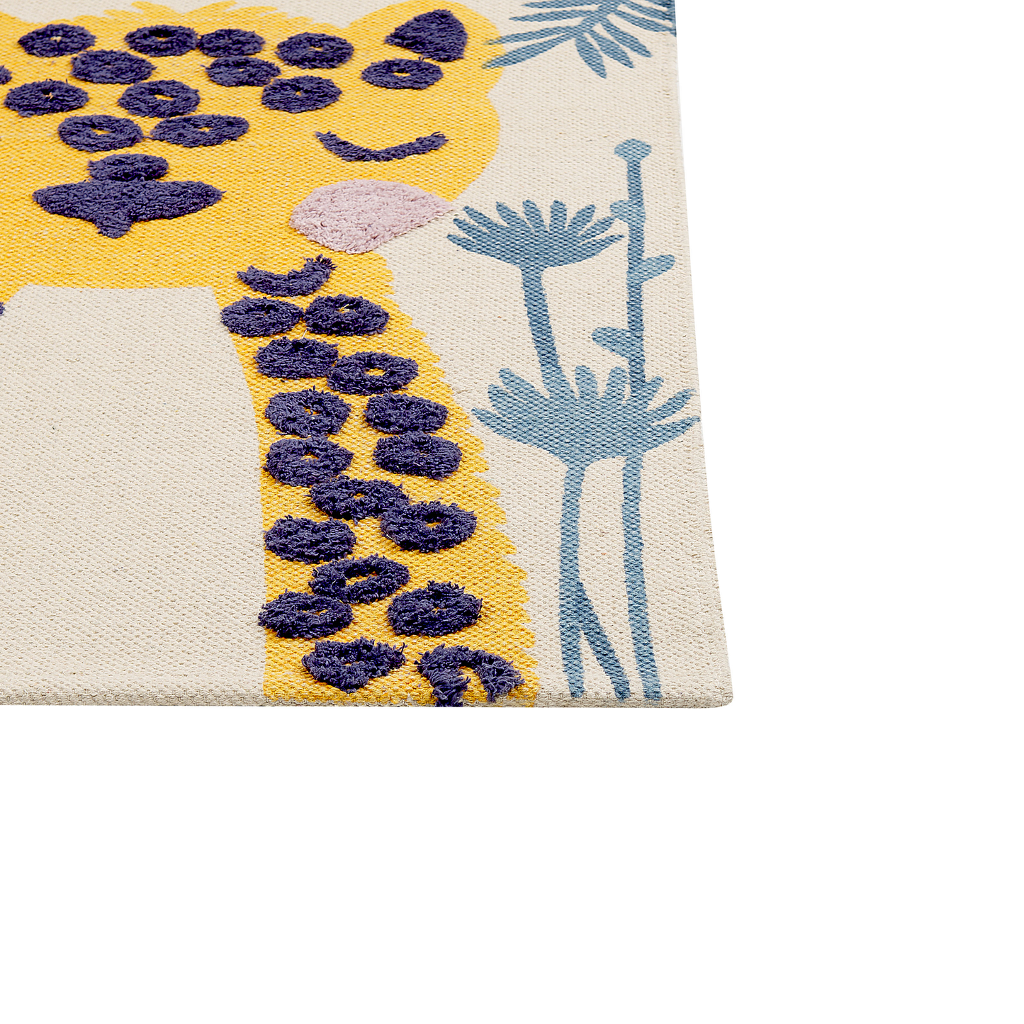 Kinderteppich Baumwolle mehrfarbig 80 x 150 cm Leopardenmuster Kurzflor LUAS