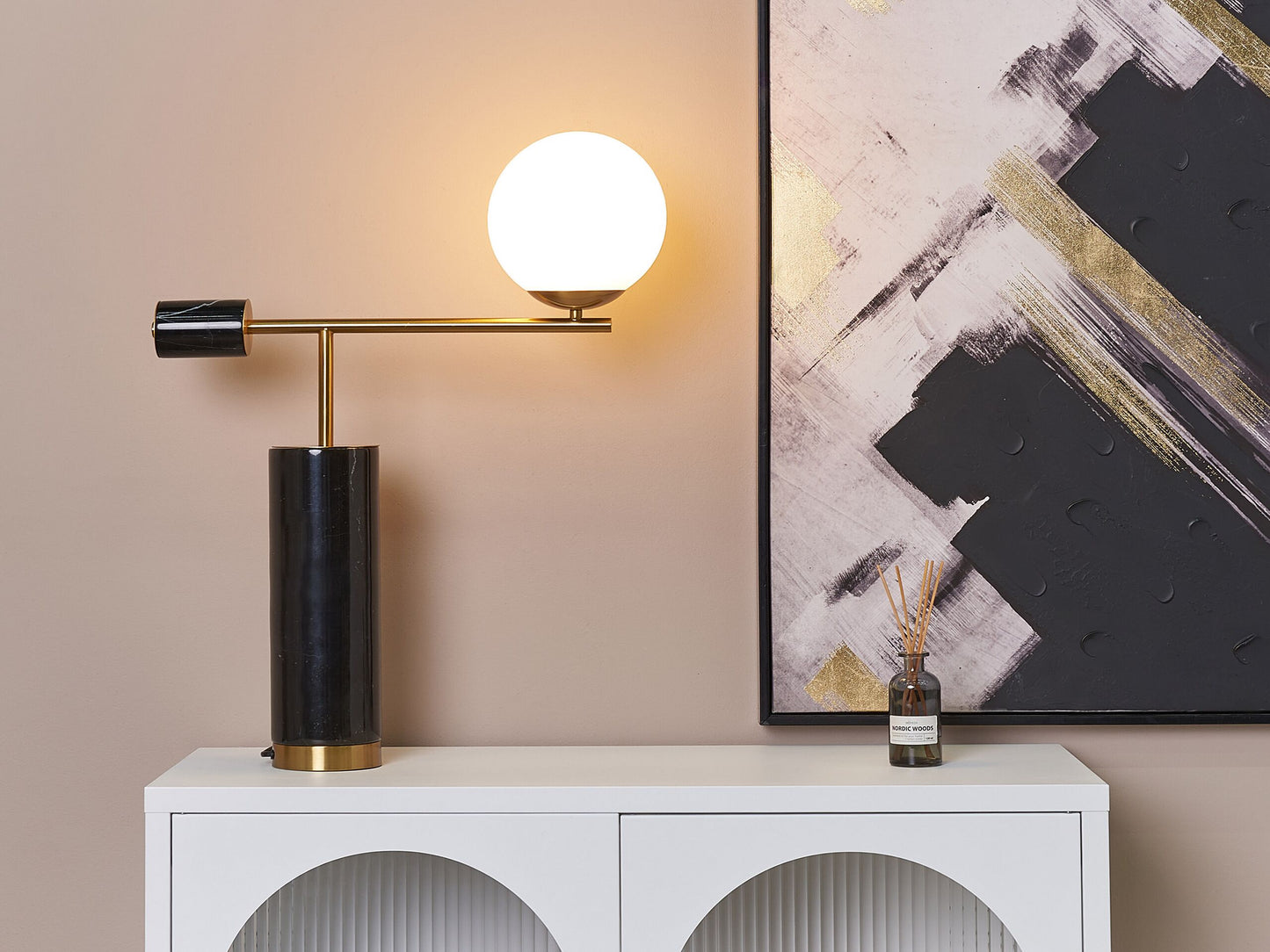 Tischleuchte HONDO Stein Schwarz