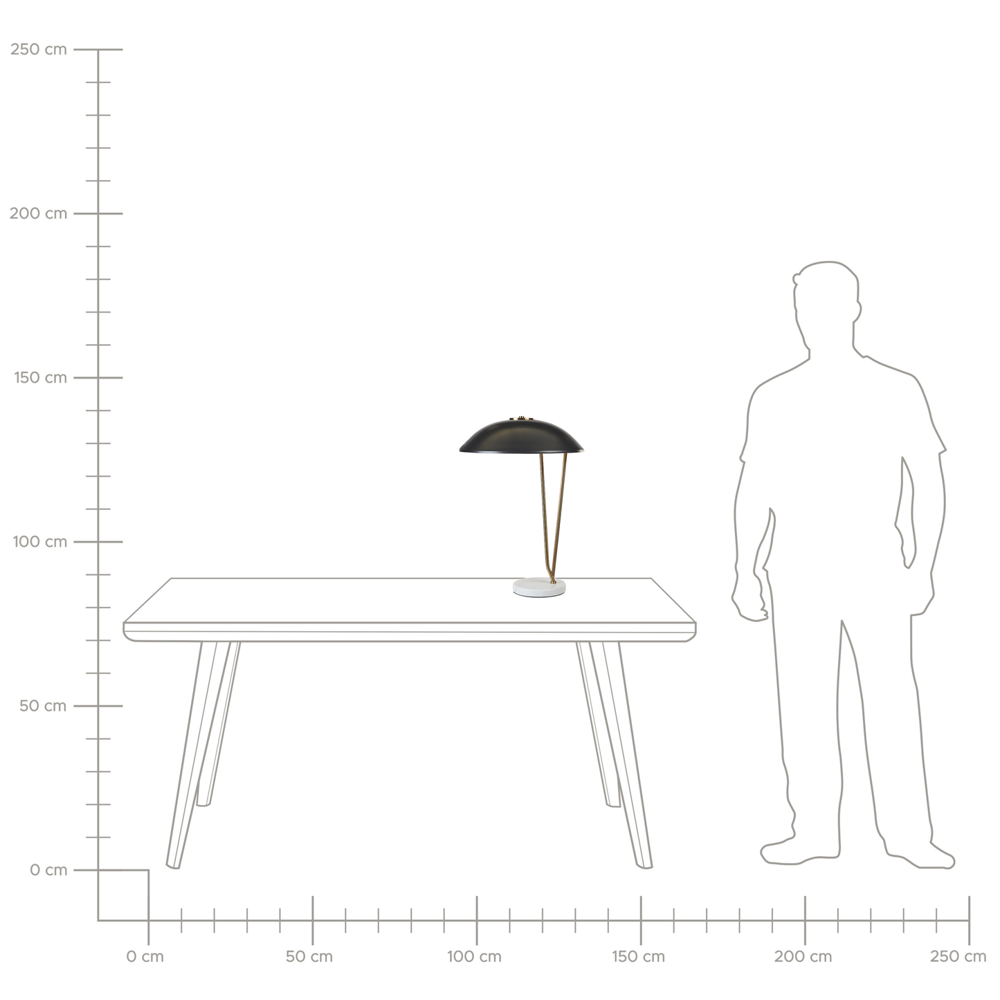 Tischleuchte DANTO Metall Schwarz