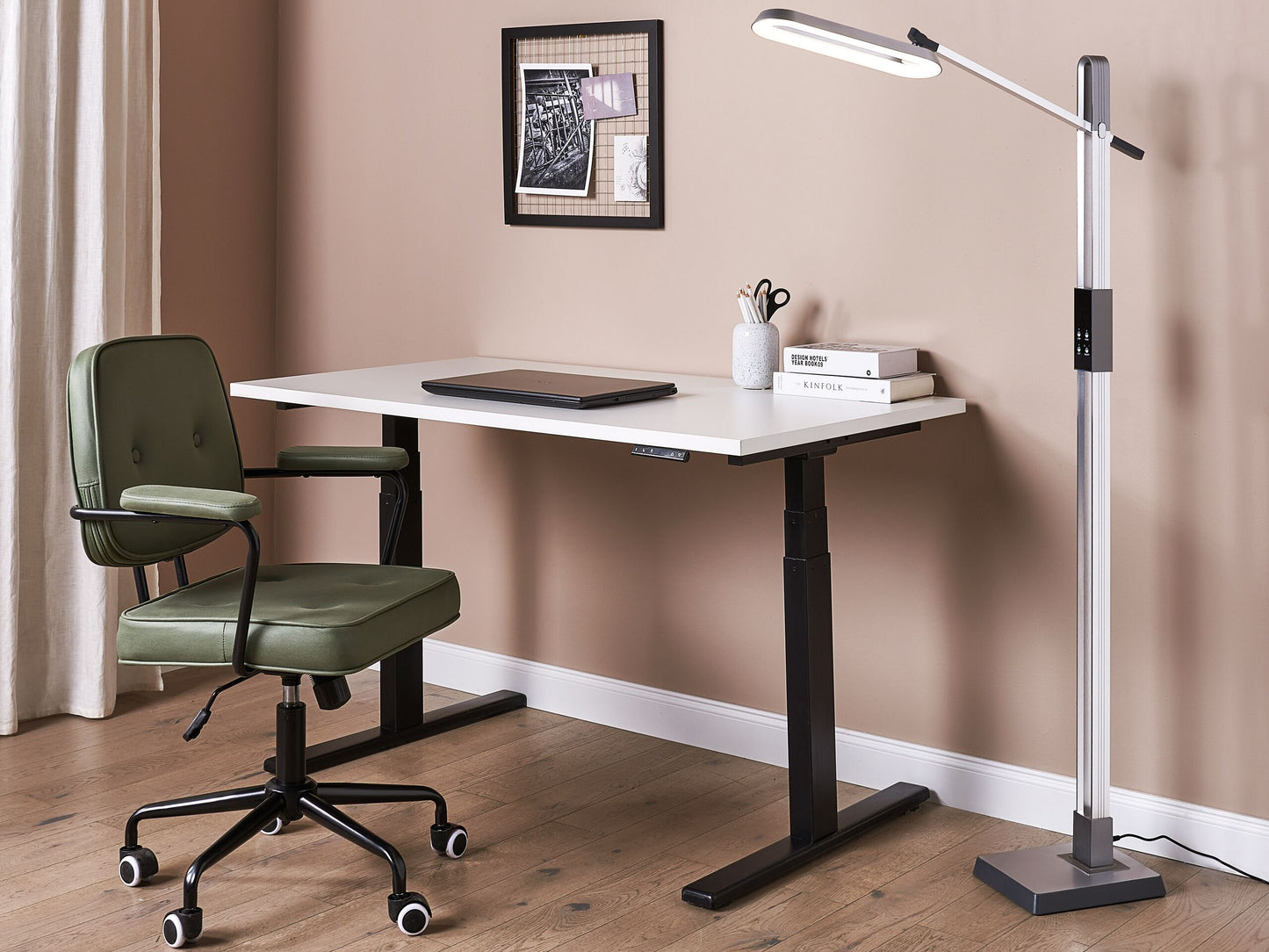 LED Stehlampe AQUARIUS mit Dimmer Metall Silber