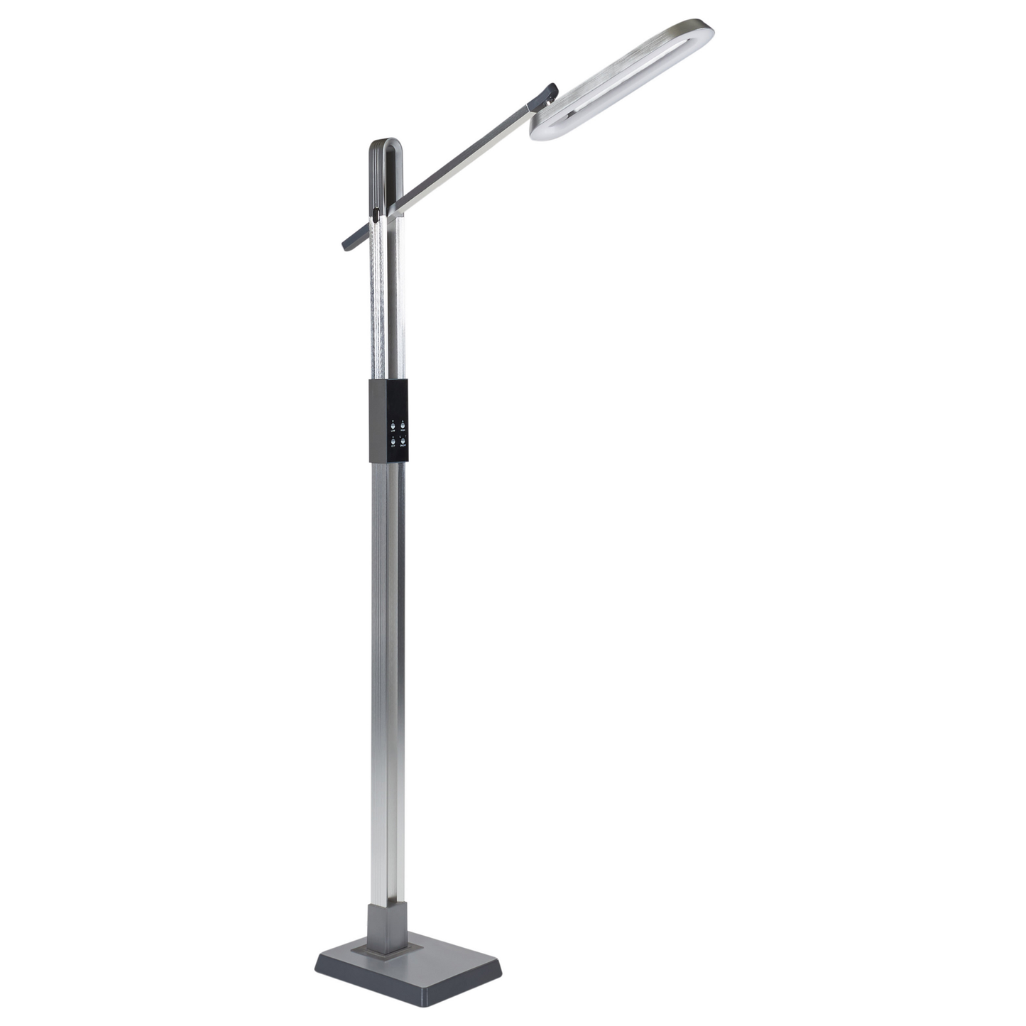 LED Stehlampe AQUARIUS mit Dimmer Metall Silber