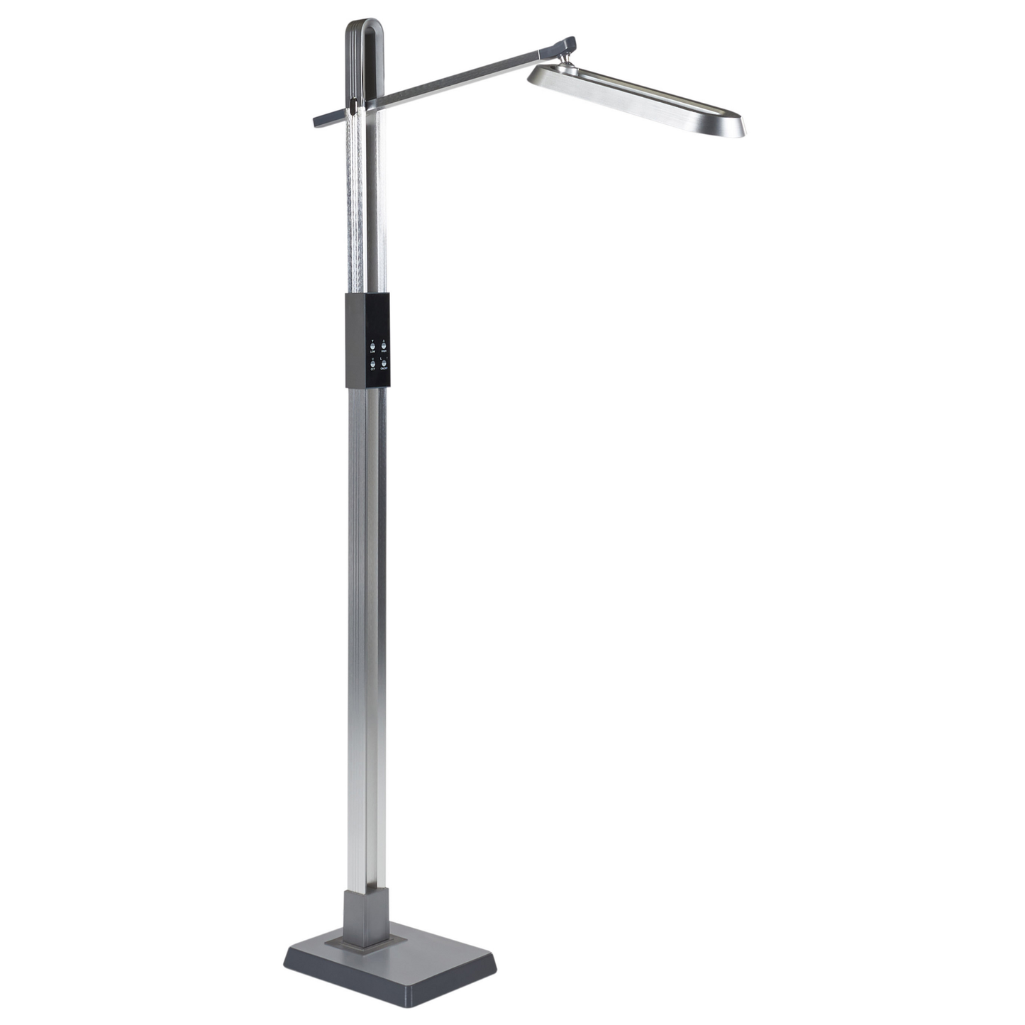 LED Stehlampe AQUARIUS mit Dimmer Metall Silber