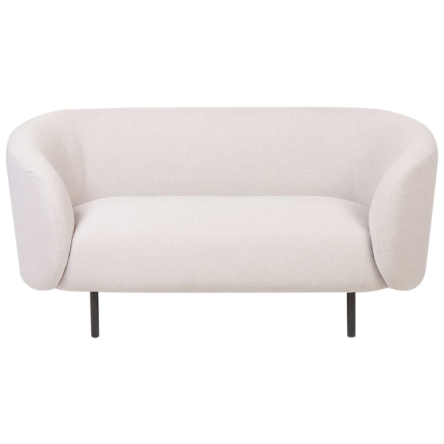 Sofa Set Polsterbezug beige / schwarz 3-Sitzer LOEN