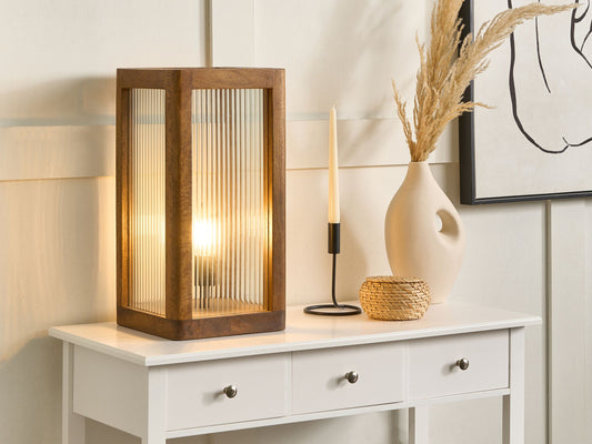 Tischleuchte KOLIDAM Mango Holz Braun