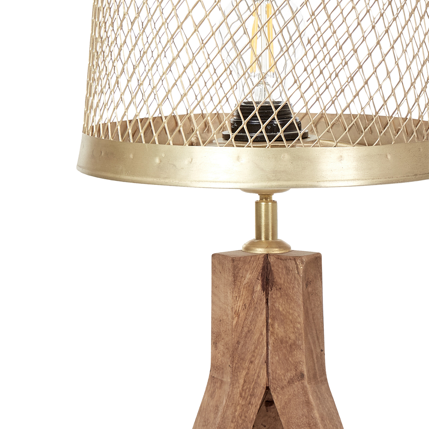 Tischleuchte BEKI Mango Holz Braun