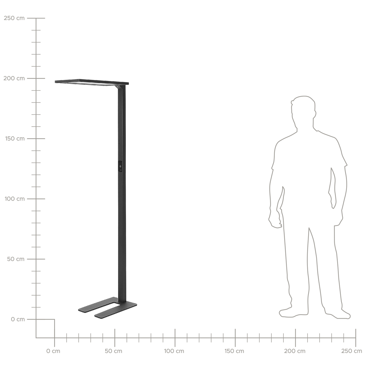 LED Stehlampe ORION mit Bewegungsmelder Metall Schwarz
