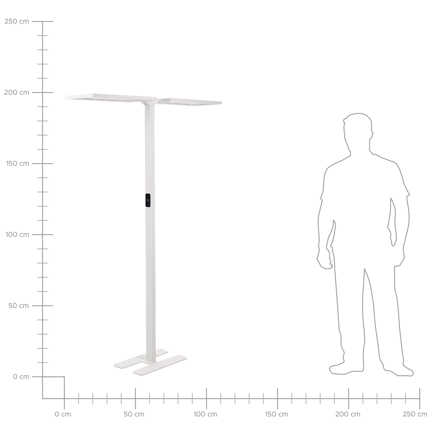 LED Stehlampe SCULPTOR mit Bewegungsmelder Metall Weiss