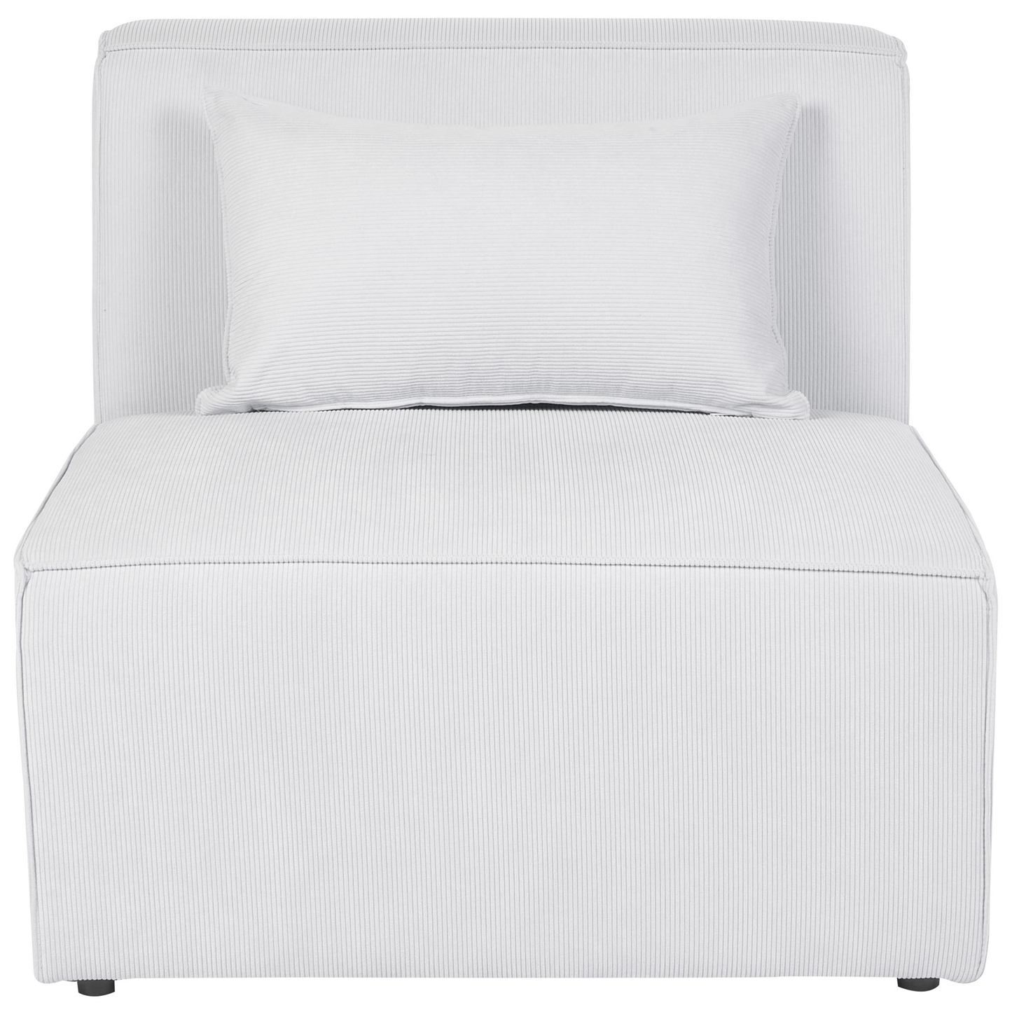 3-Sitzer Sofa Cord cremeweiss mit Ottomane LEMVIG