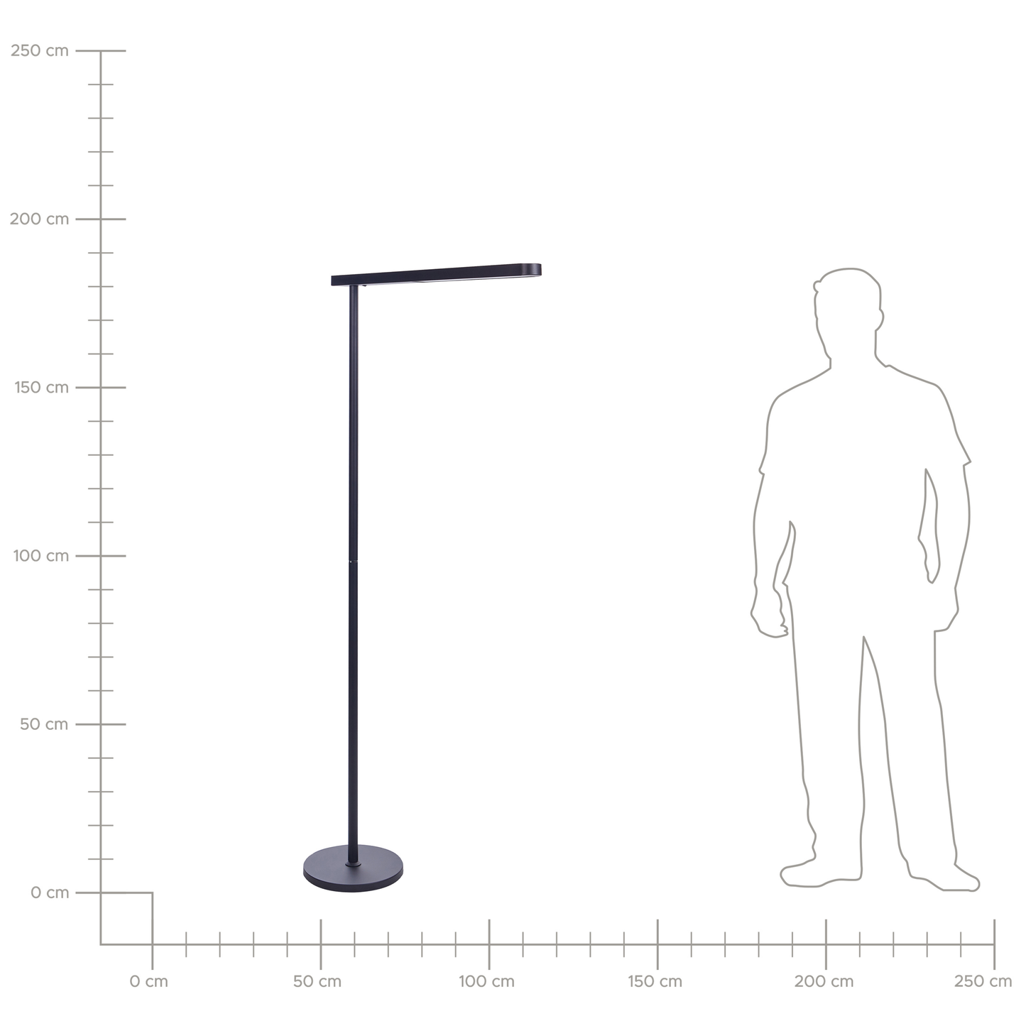 LED Stehlampe PERSEUS Metall Schwarz