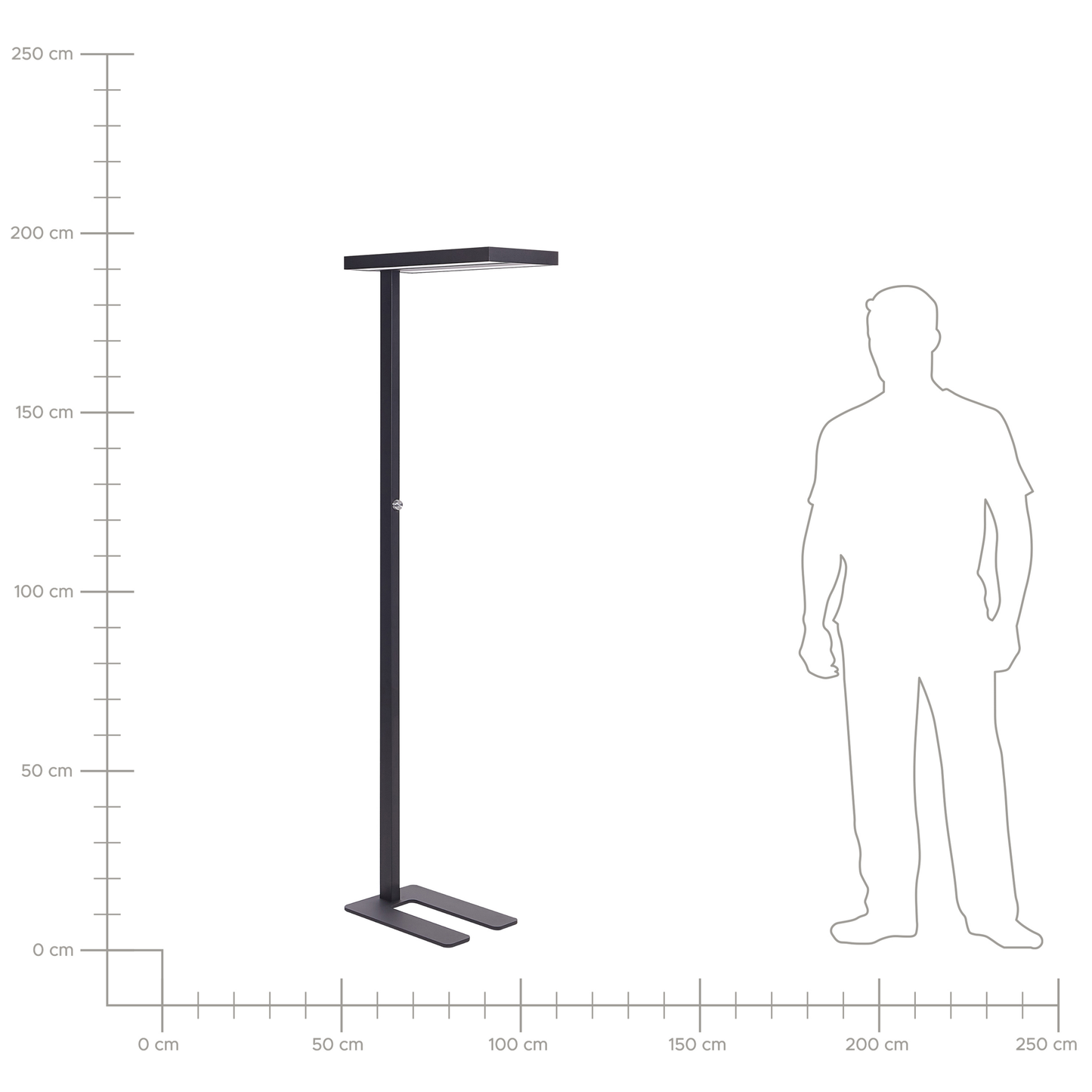 LED Stehlampe TAURUS mit Dimmer Metall Schwarz
