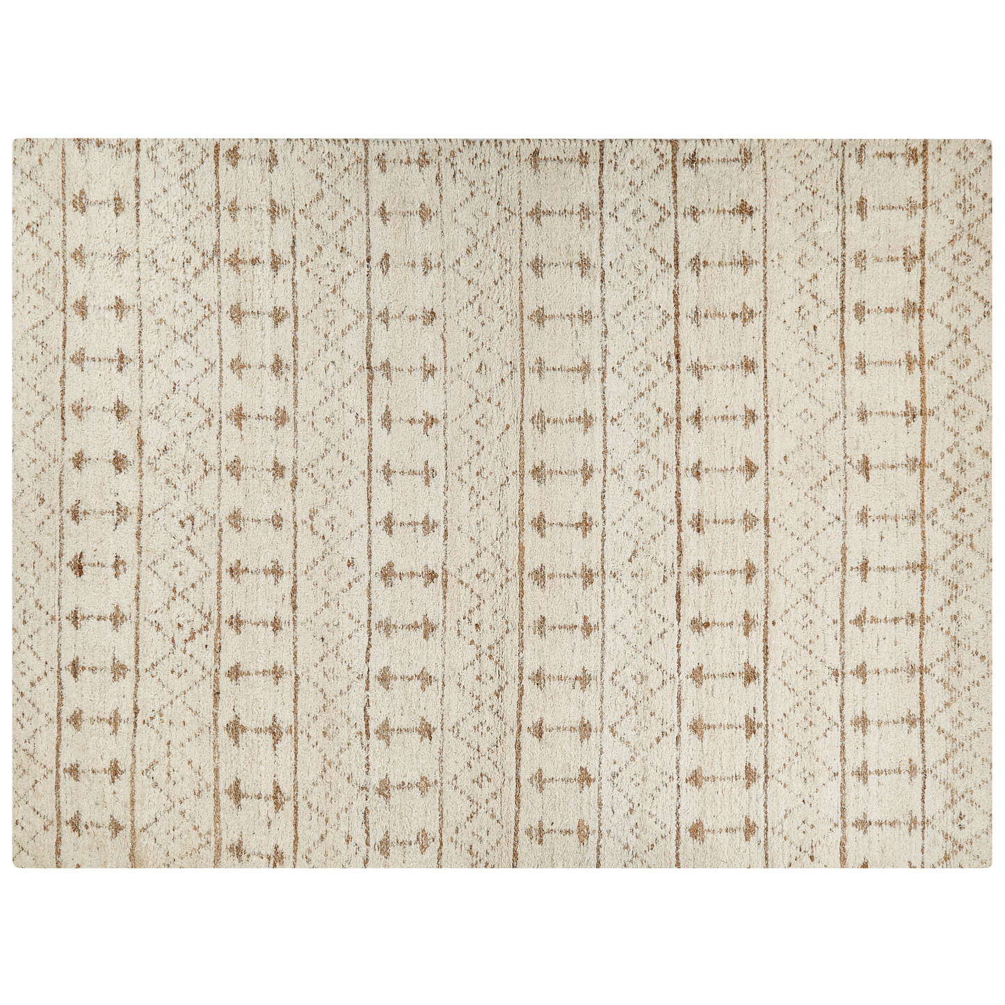 Teppich Baumwolle / Nutzhanf beige 300 x 400 cm zweiseitig SANAO