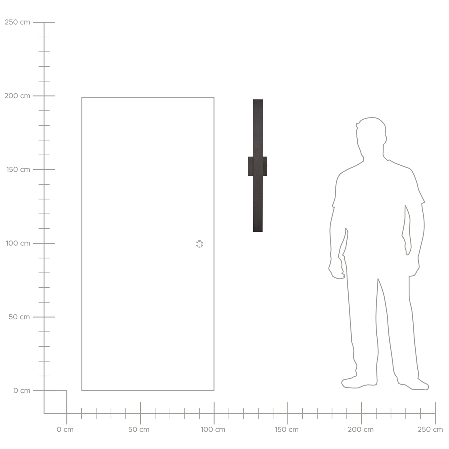 LED Aussenwandleuchte MELGAM Schwarz