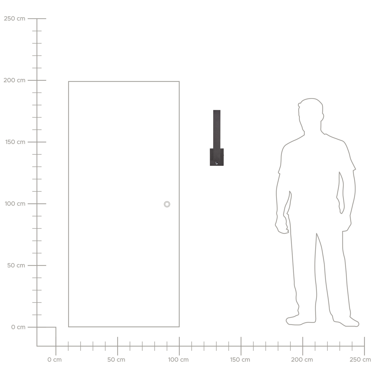 LED Aussenwandleuchte TUMMEL mit Bewegungsmelder Schwarz
