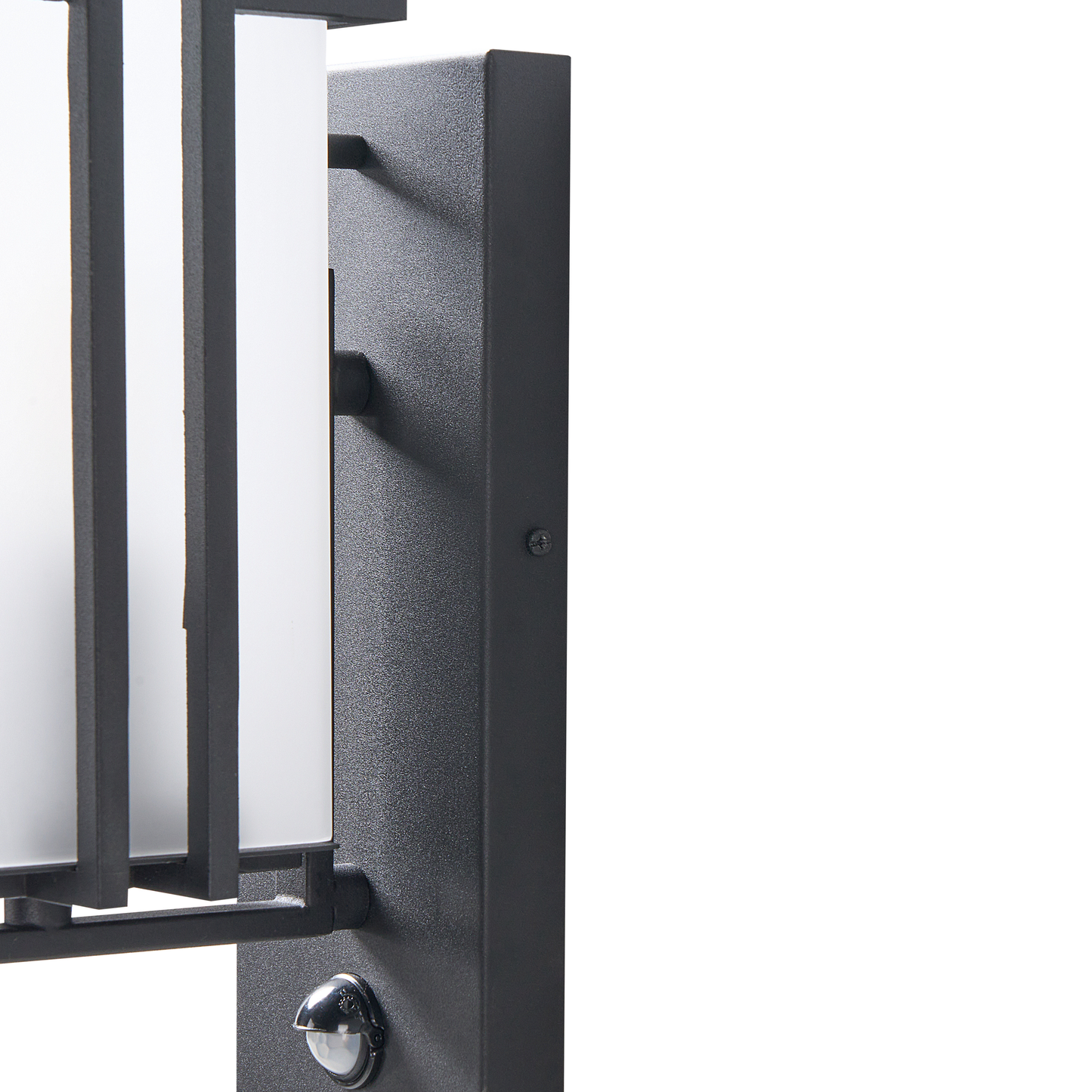 Aussenwandleuchte Metall schwarz mit Bewegungsmelder 28 cm rechteckig COWIE